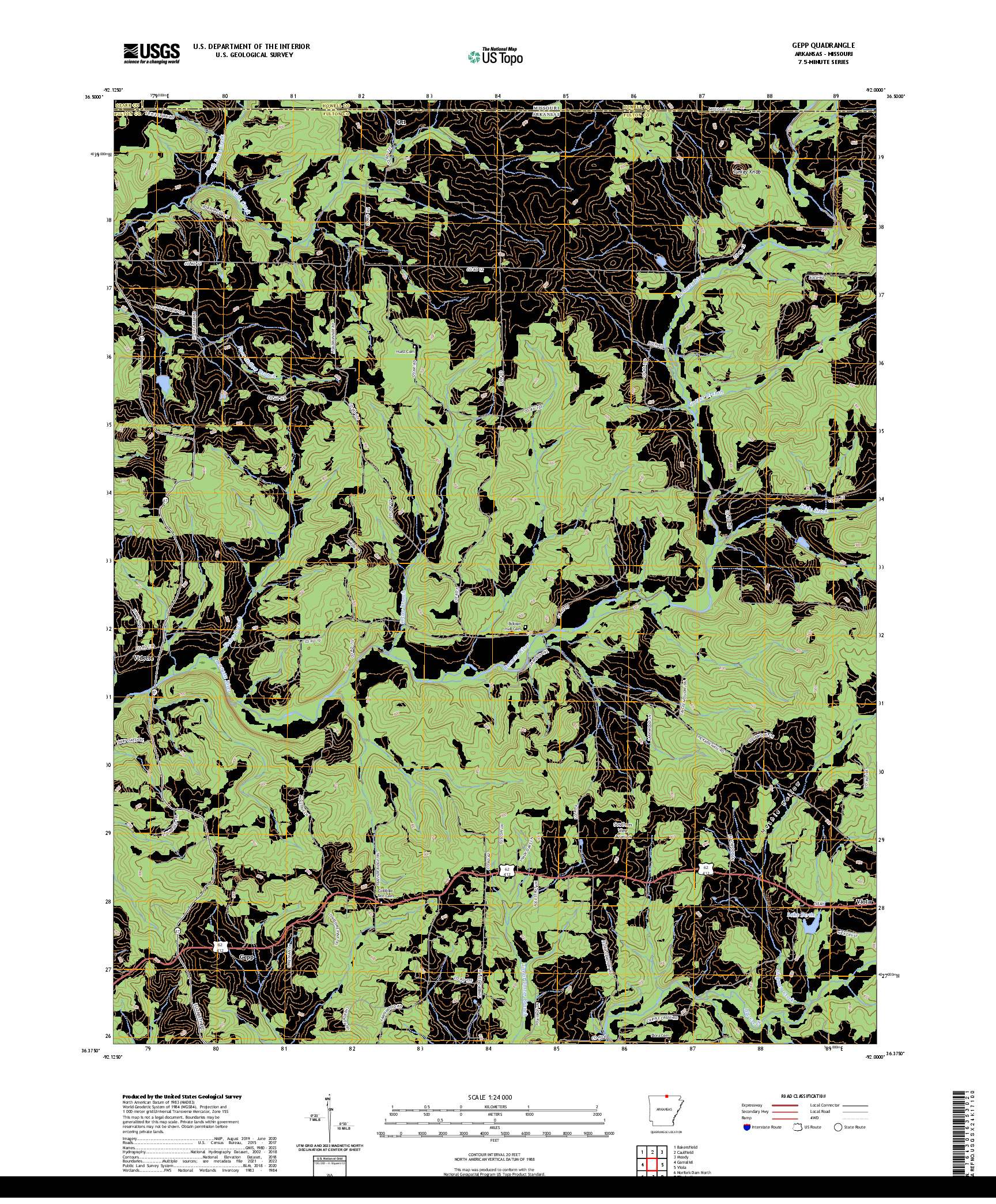 US TOPO 7.5-MINUTE MAP FOR GEPP, AR,MO