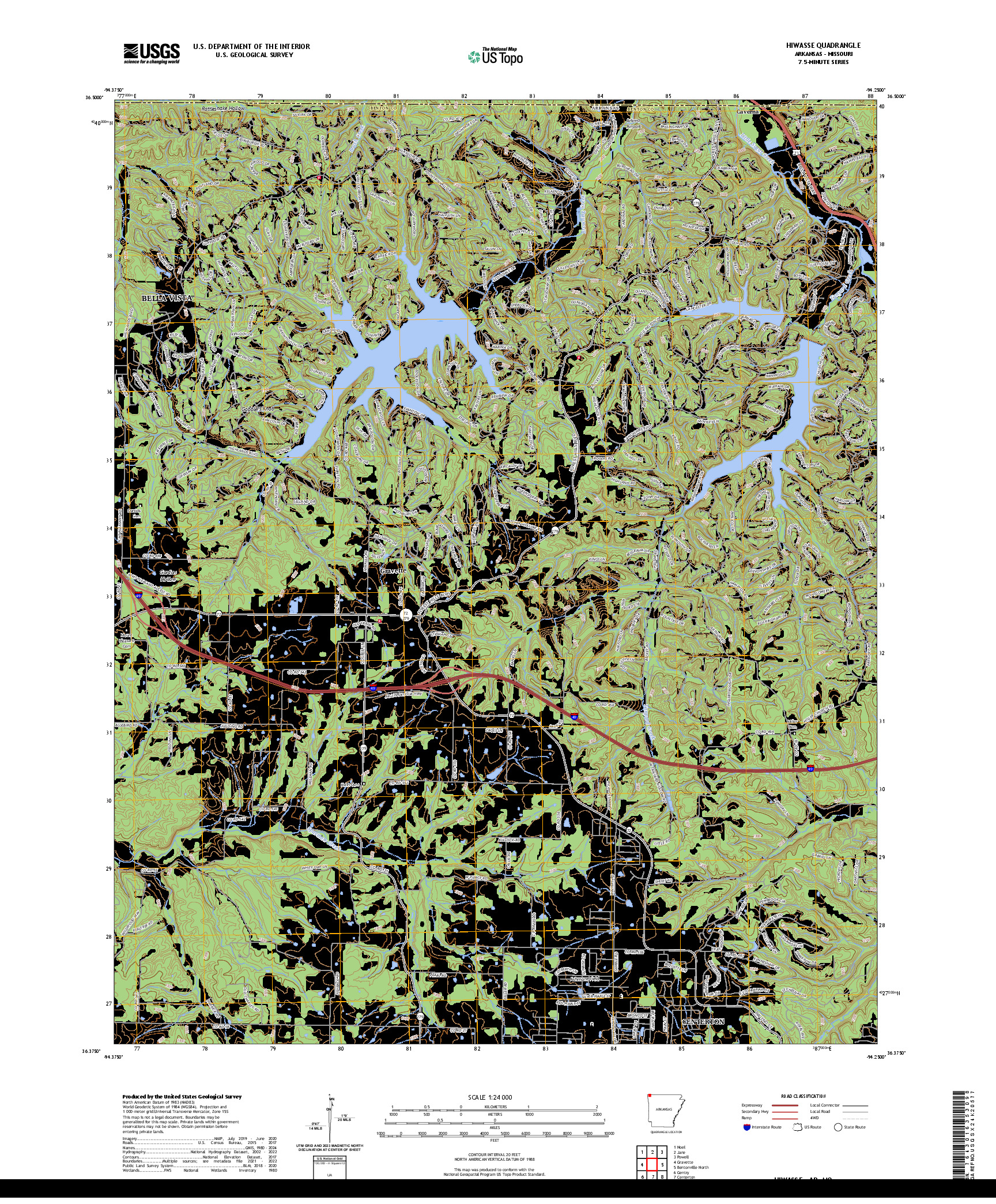 US TOPO 7.5-MINUTE MAP FOR HIWASSE, AR,MO