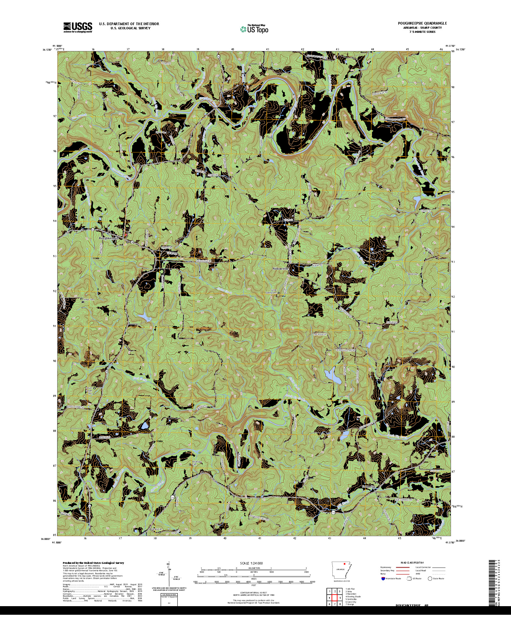 US TOPO 7.5-MINUTE MAP FOR POUGHKEEPSIE, AR