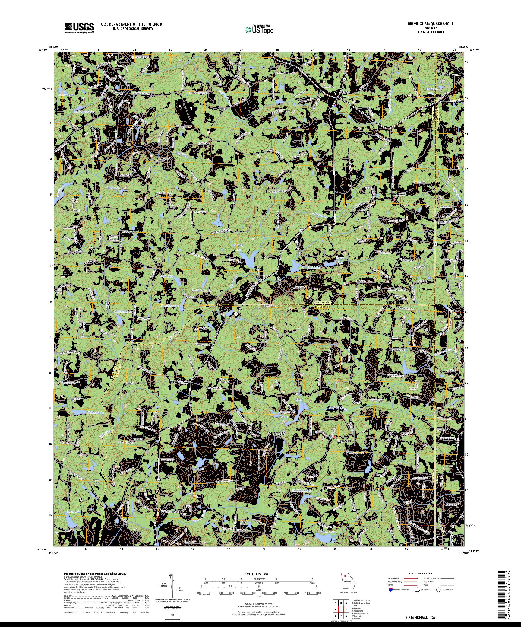 US TOPO 7.5-MINUTE MAP FOR BIRMINGHAM, GA