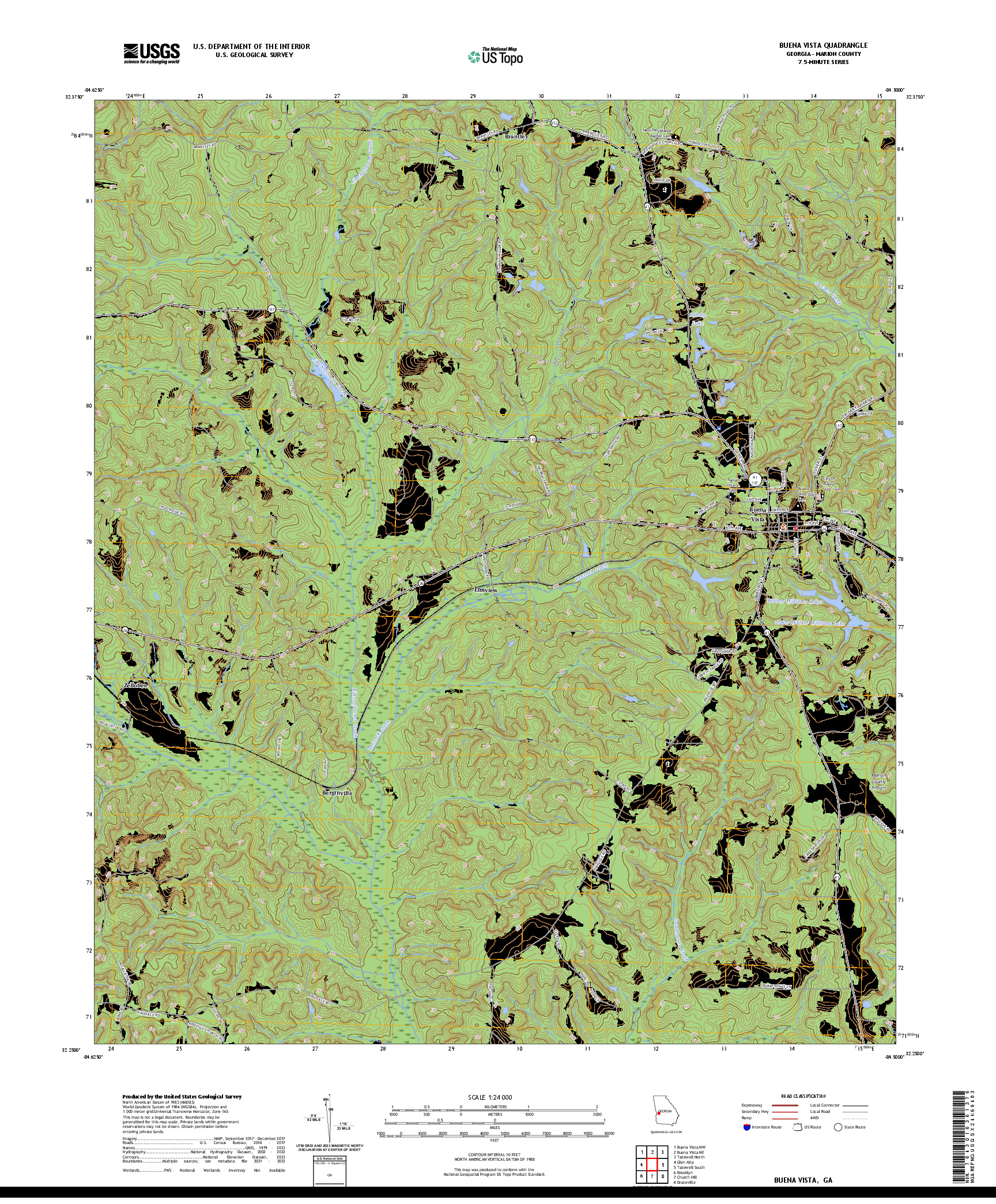 US TOPO 7.5-MINUTE MAP FOR BUENA VISTA, GA
