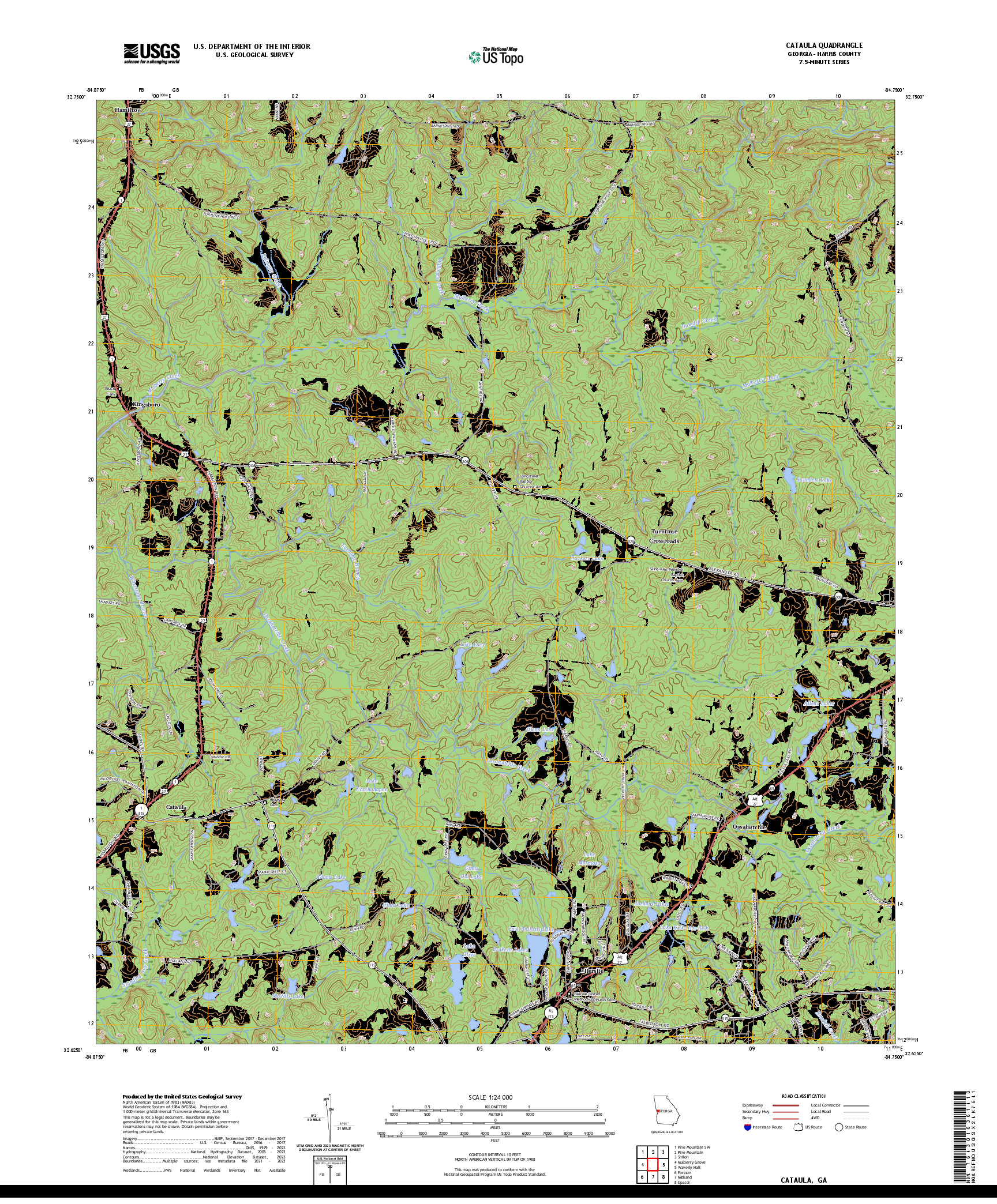 US TOPO 7.5-MINUTE MAP FOR CATAULA, GA