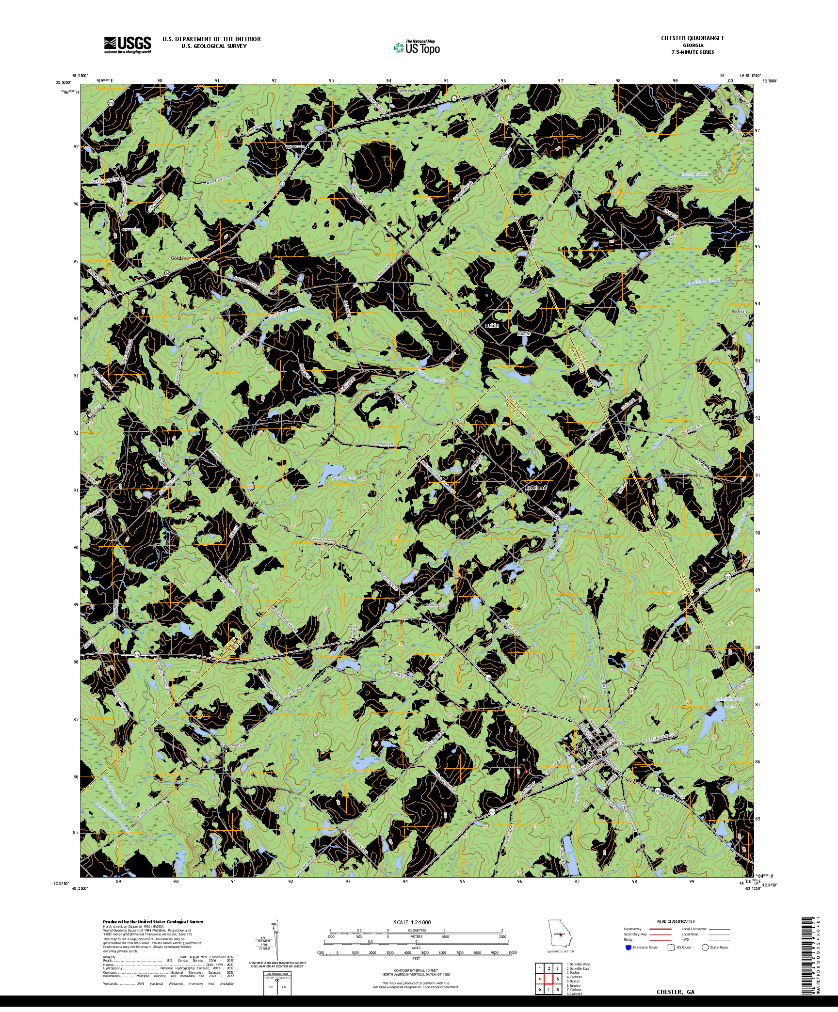 US TOPO 7.5-MINUTE MAP FOR CHESTER, GA