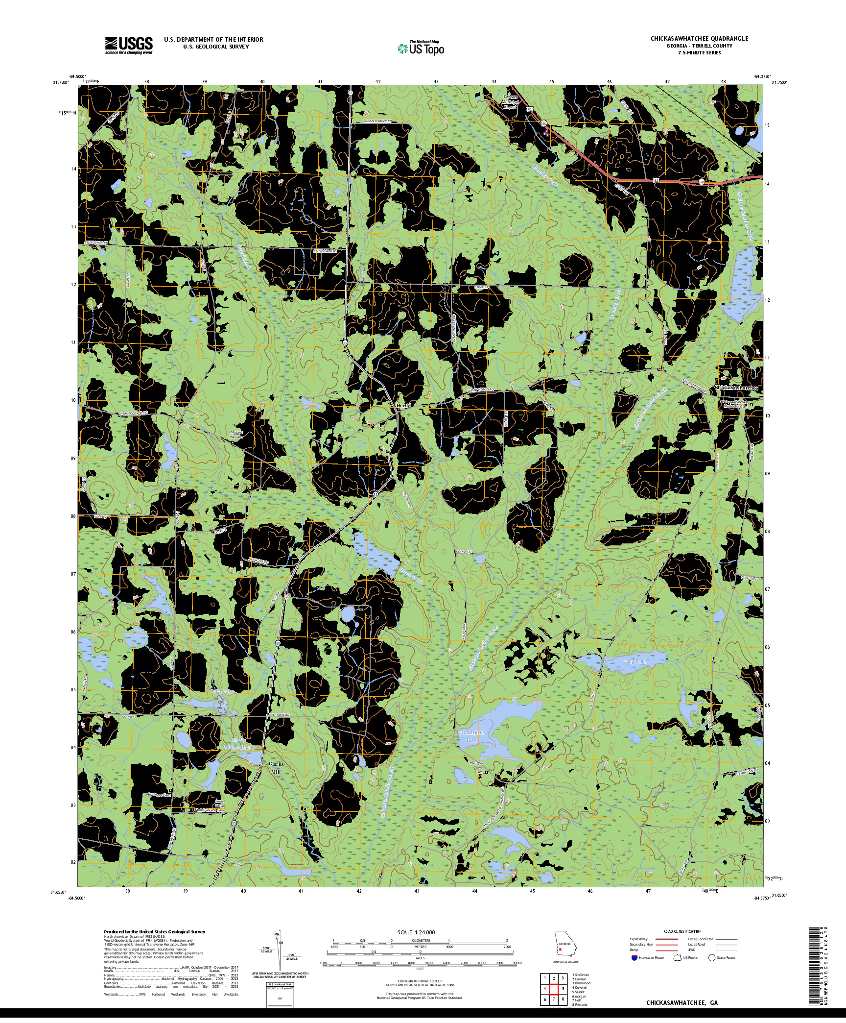 US TOPO 7.5-MINUTE MAP FOR CHICKASAWHATCHEE, GA
