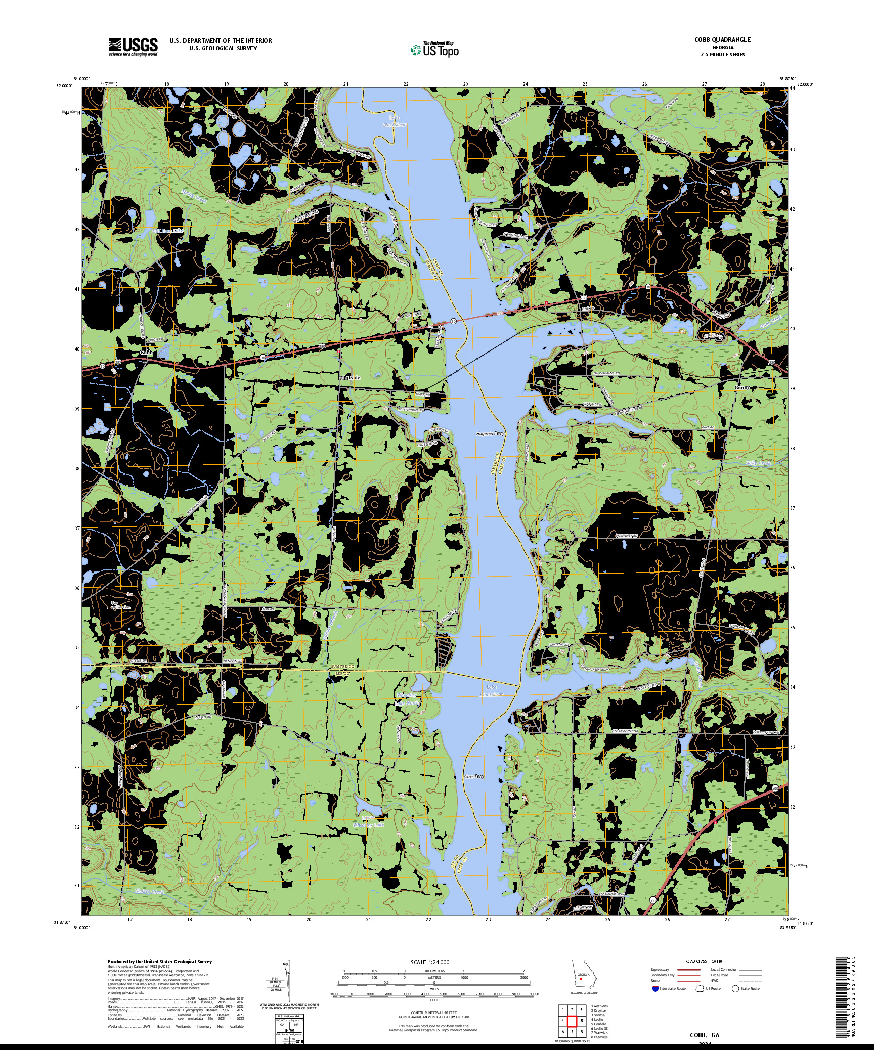 US TOPO 7.5-MINUTE MAP FOR COBB, GA