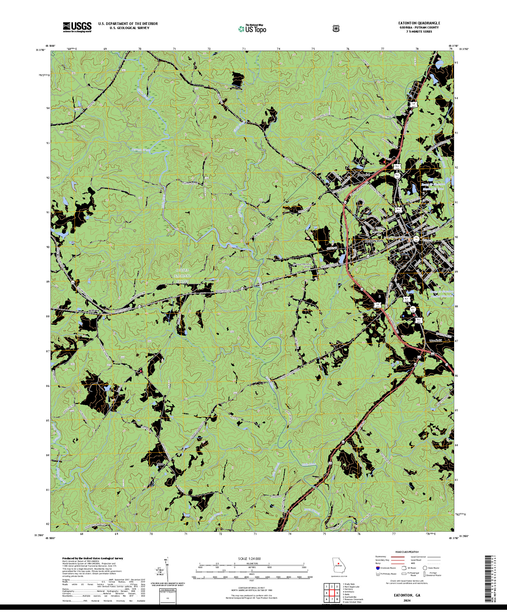 US TOPO 7.5-MINUTE MAP FOR EATONTON, GA