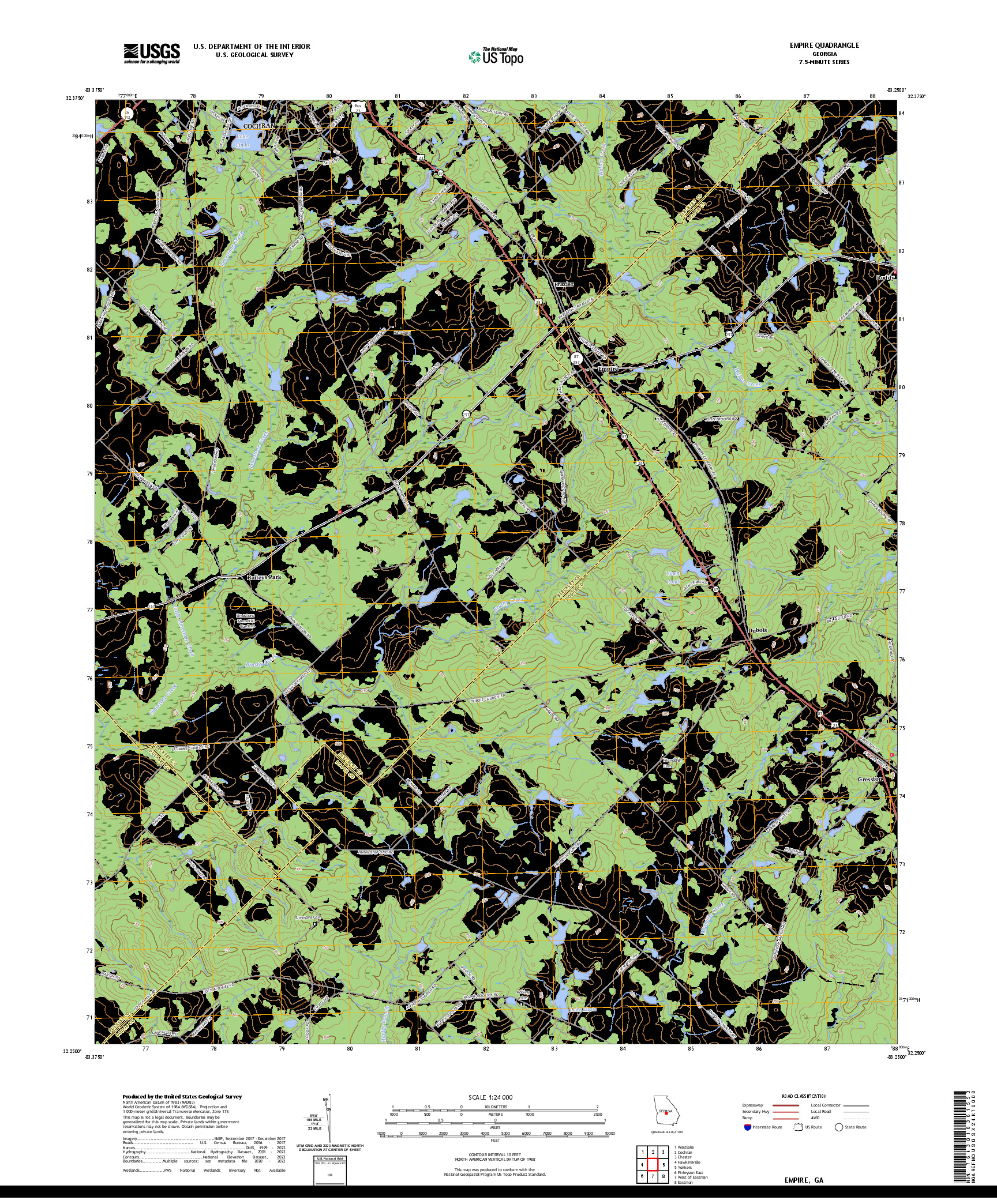 US TOPO 7.5-MINUTE MAP FOR EMPIRE, GA
