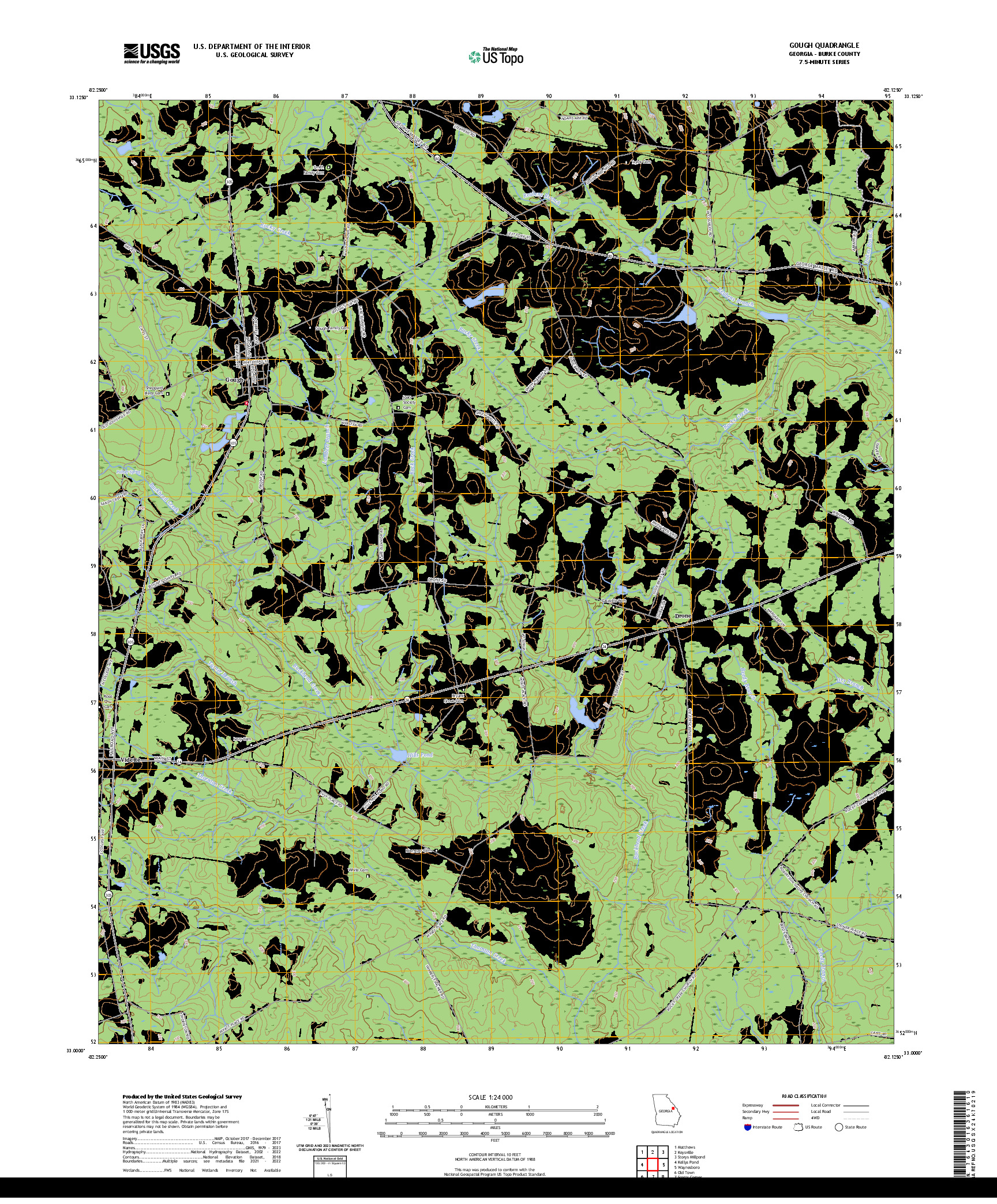 US TOPO 7.5-MINUTE MAP FOR GOUGH, GA
