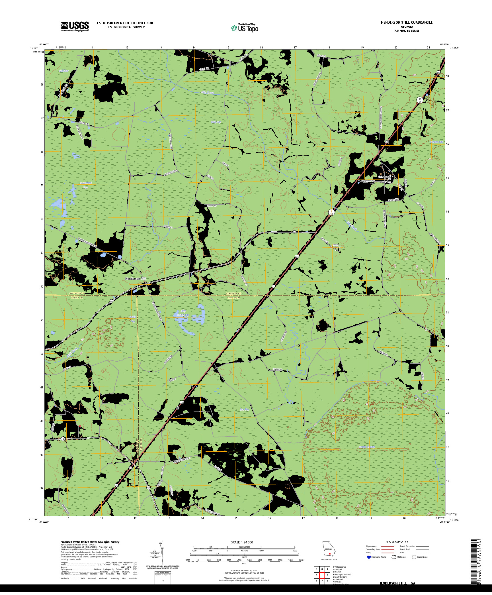 US TOPO 7.5-MINUTE MAP FOR HENDERSON STILL, GA