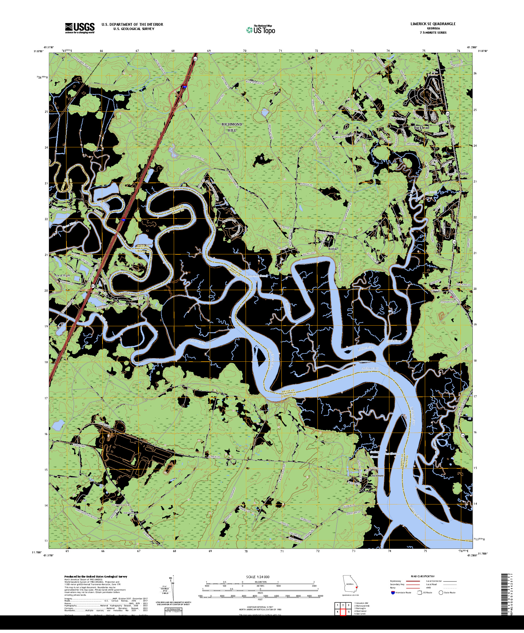 US TOPO 7.5-MINUTE MAP FOR LIMERICK SE, GA