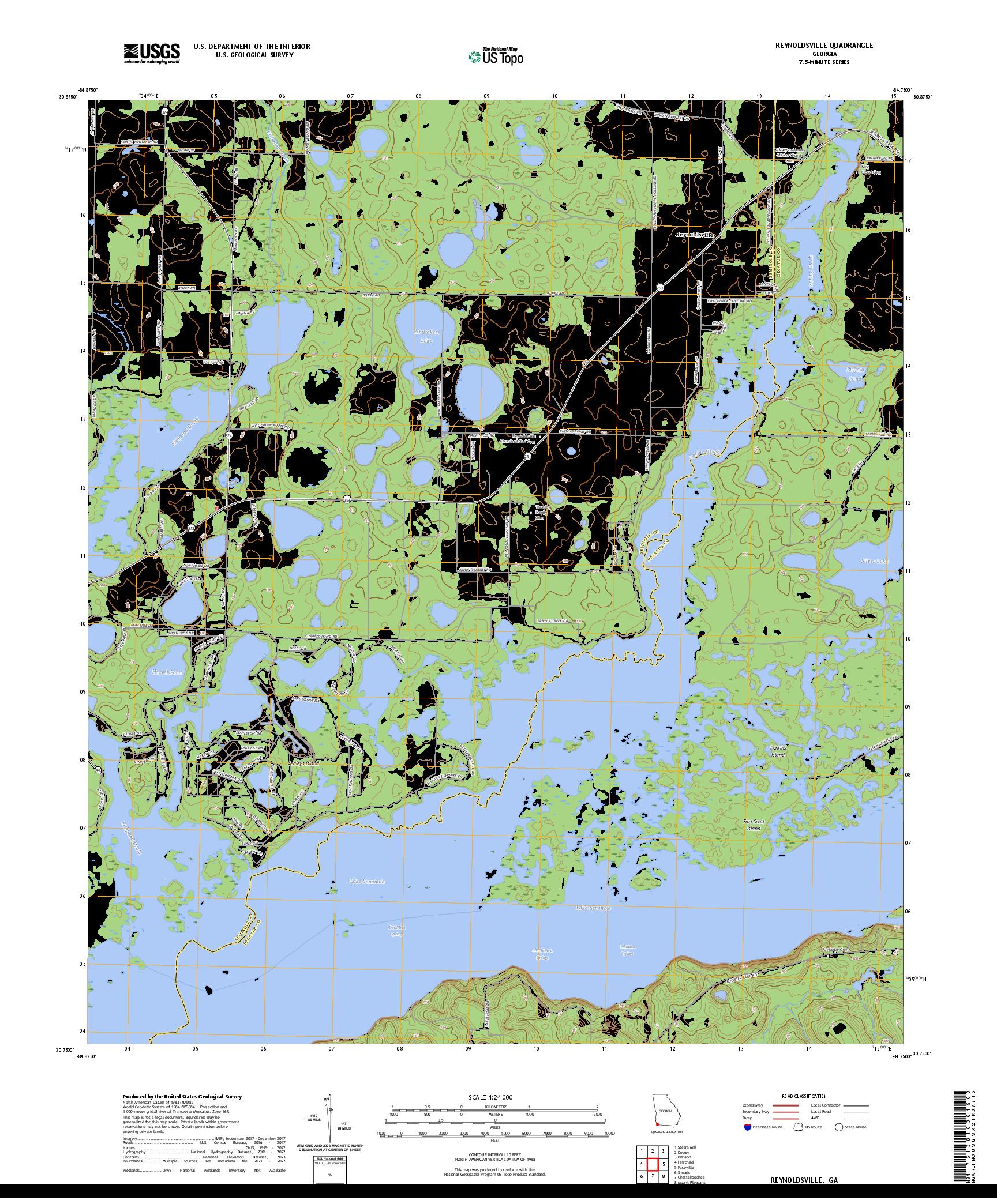 US TOPO 7.5-MINUTE MAP FOR REYNOLDSVILLE, GA