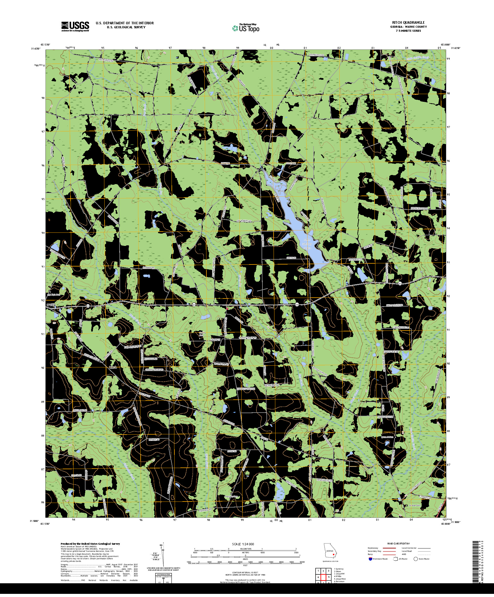 US TOPO 7.5-MINUTE MAP FOR RITCH, GA