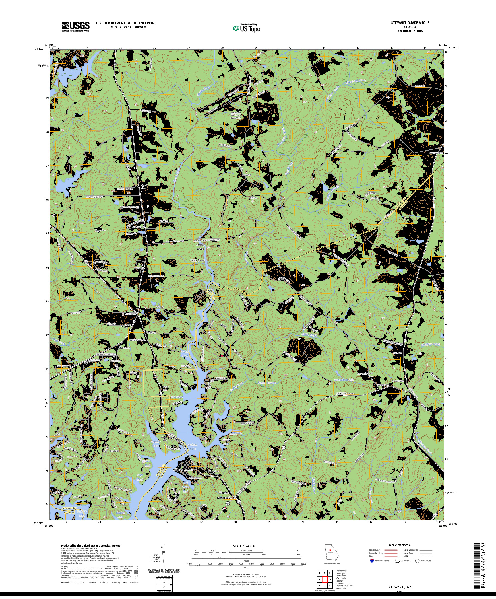 US TOPO 7.5-MINUTE MAP FOR STEWART, GA