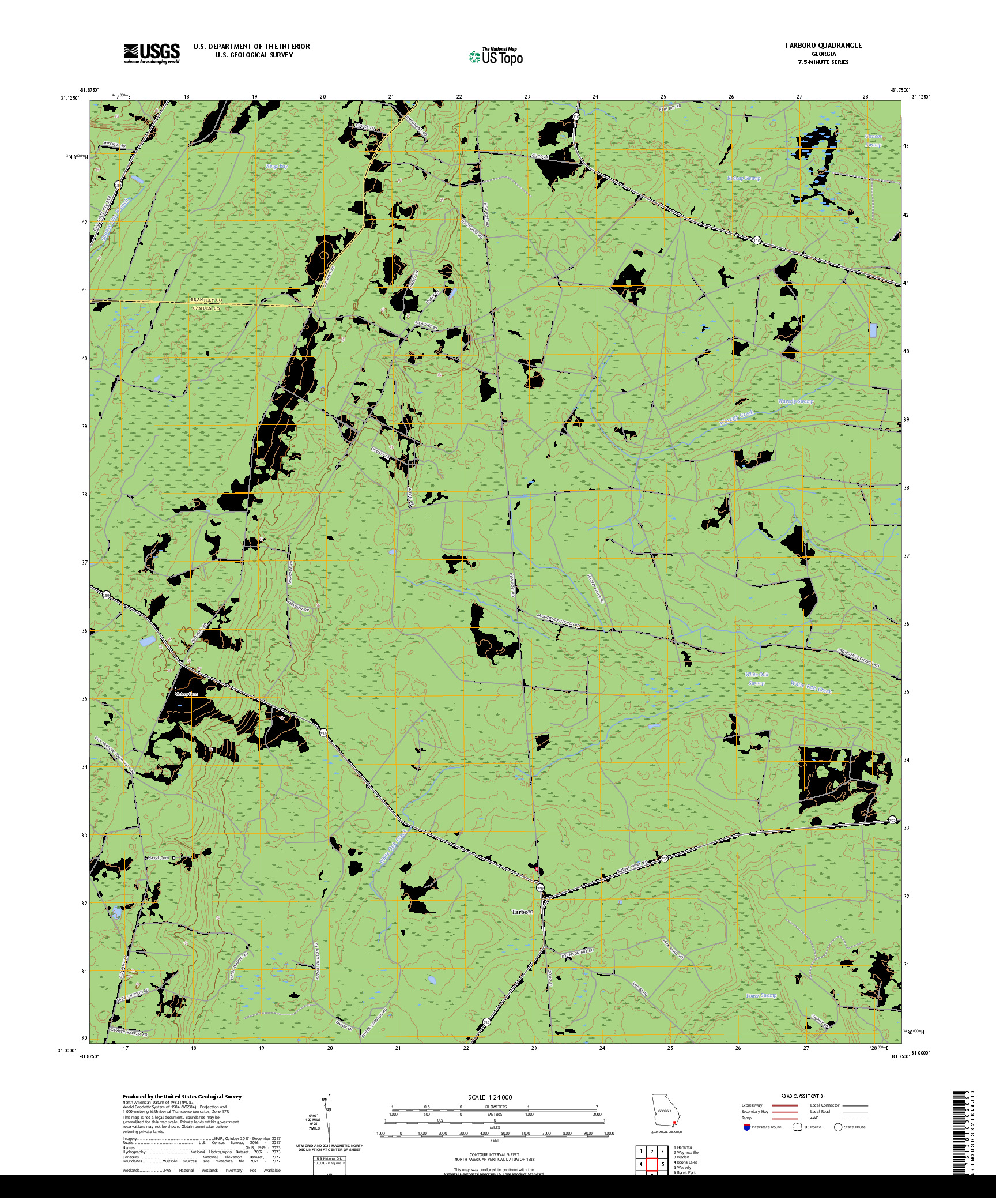 US TOPO 7.5-MINUTE MAP FOR TARBORO, GA