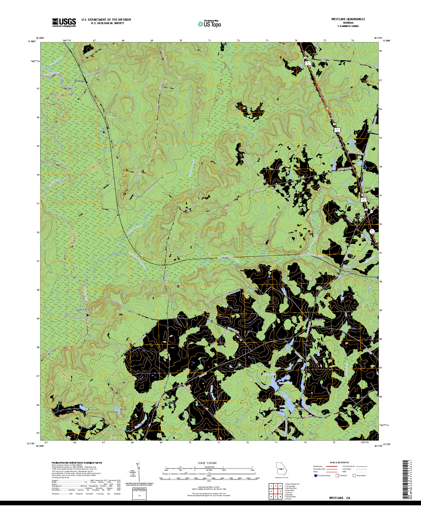 US TOPO 7.5-MINUTE MAP FOR WESTLAKE, GA