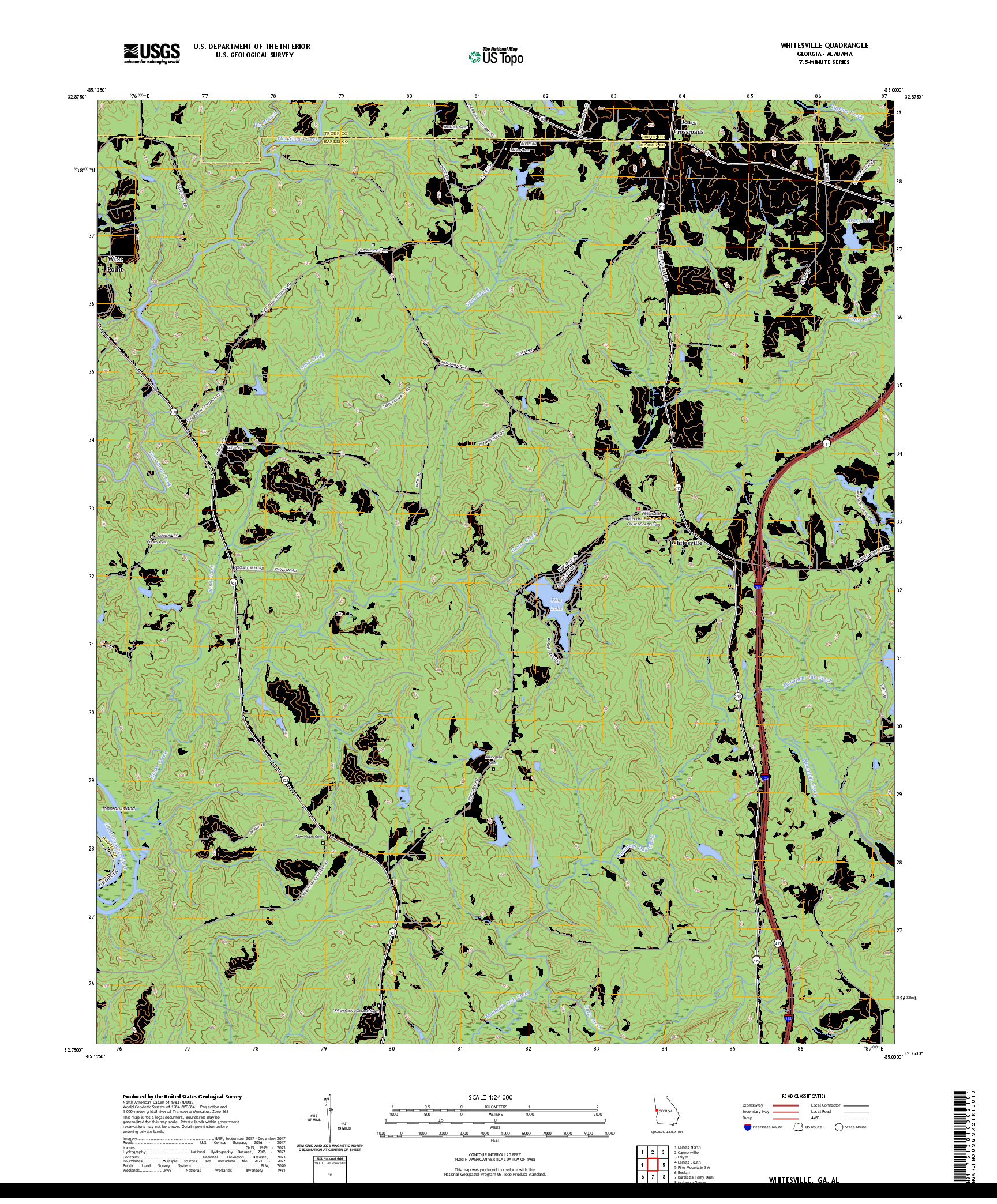 US TOPO 7.5-MINUTE MAP FOR WHITESVILLE, GA,AL