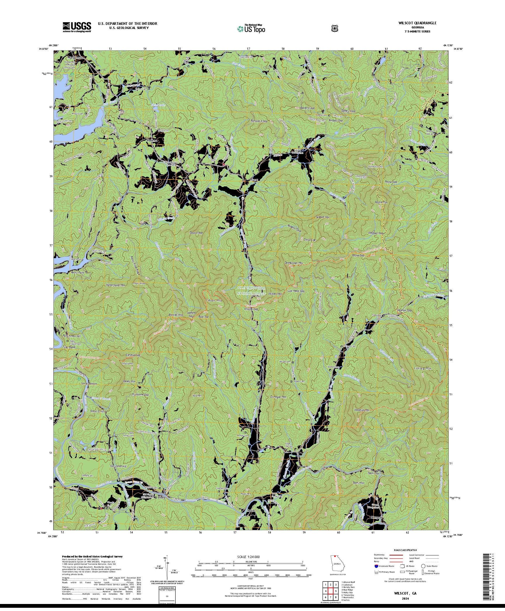 US TOPO 7.5-MINUTE MAP FOR WILSCOT, GA