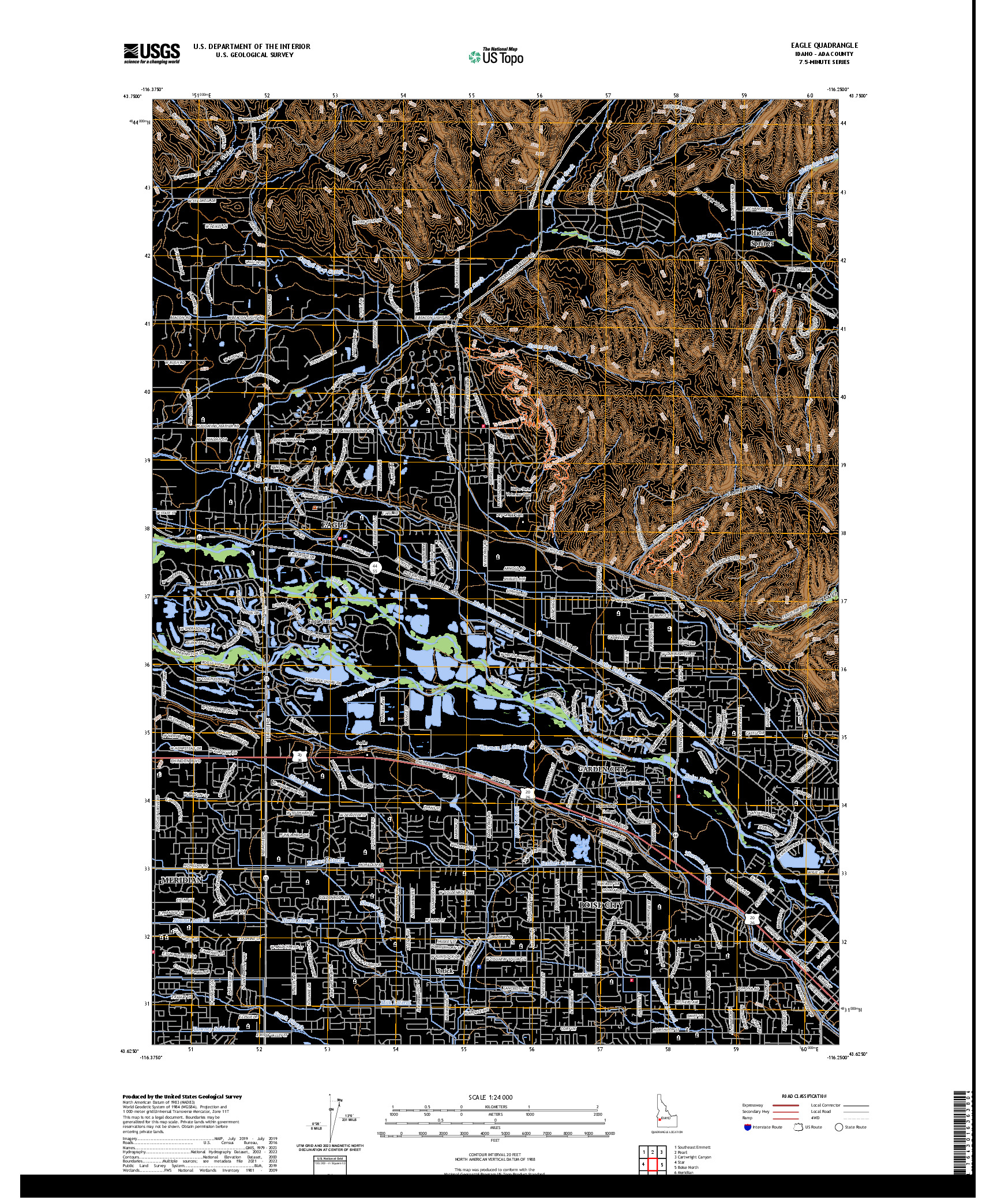 US TOPO 7.5-MINUTE MAP FOR EAGLE, ID