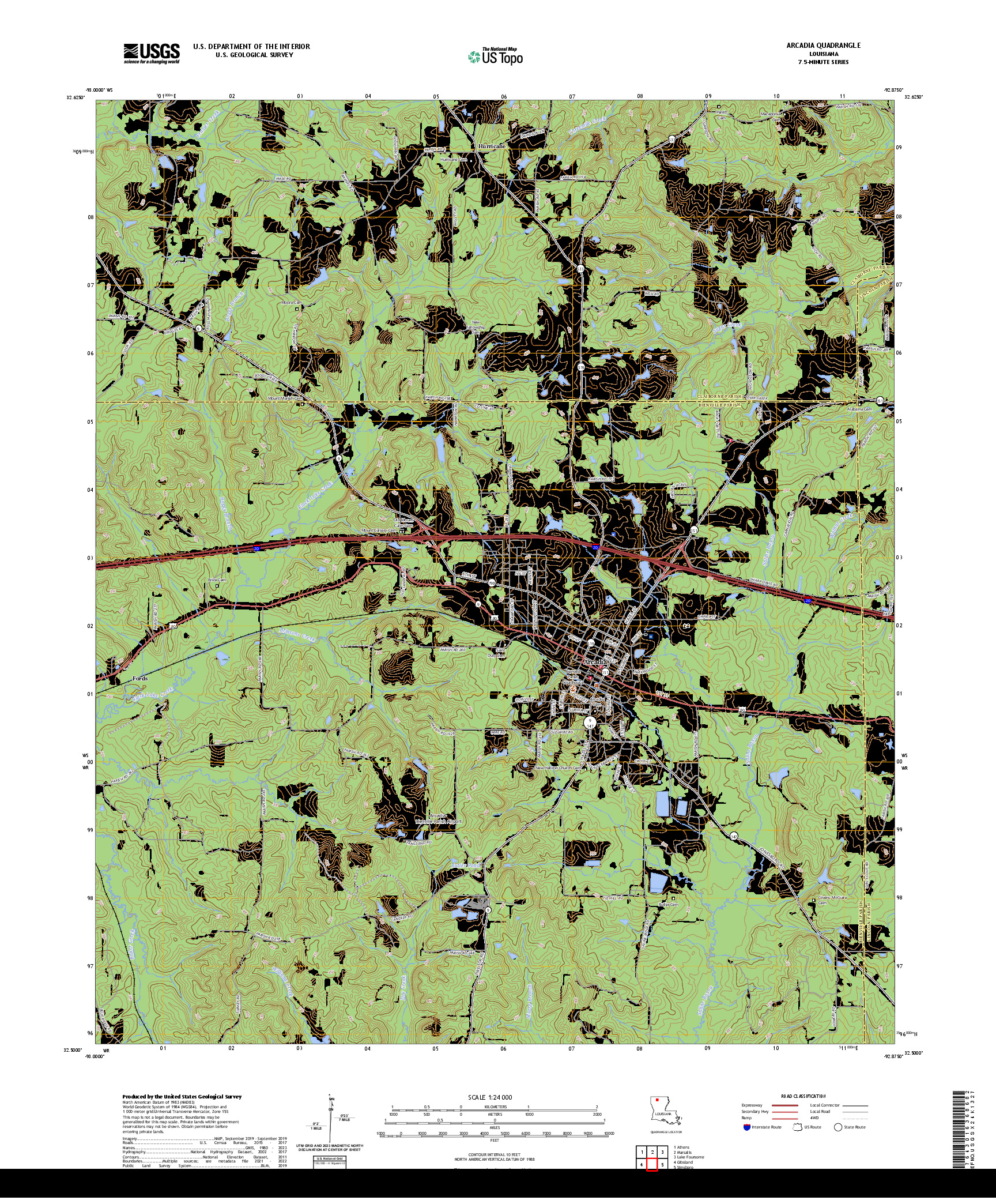 US TOPO 7.5-MINUTE MAP FOR ARCADIA, LA