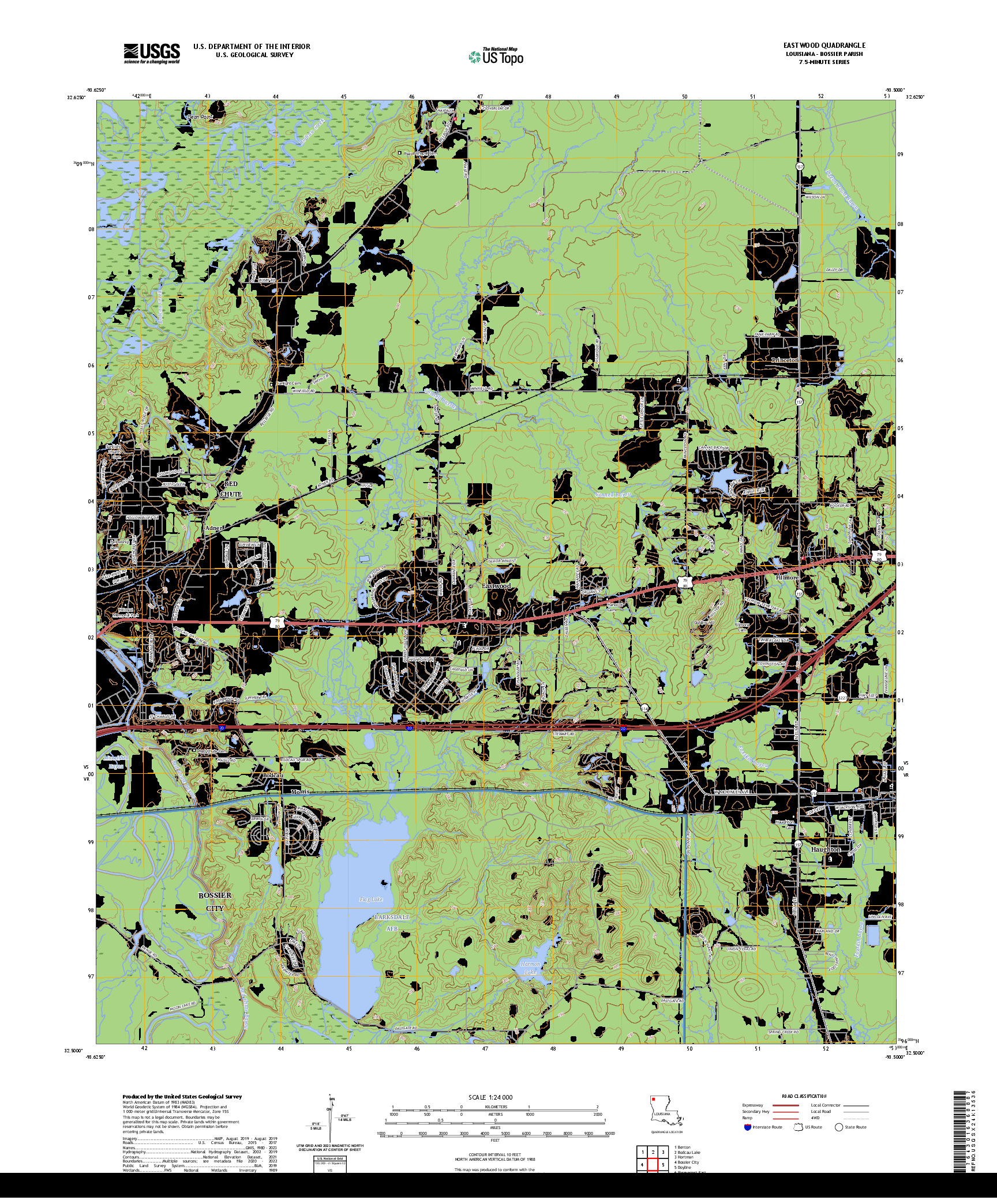 US TOPO 7.5-MINUTE MAP FOR EASTWOOD, LA