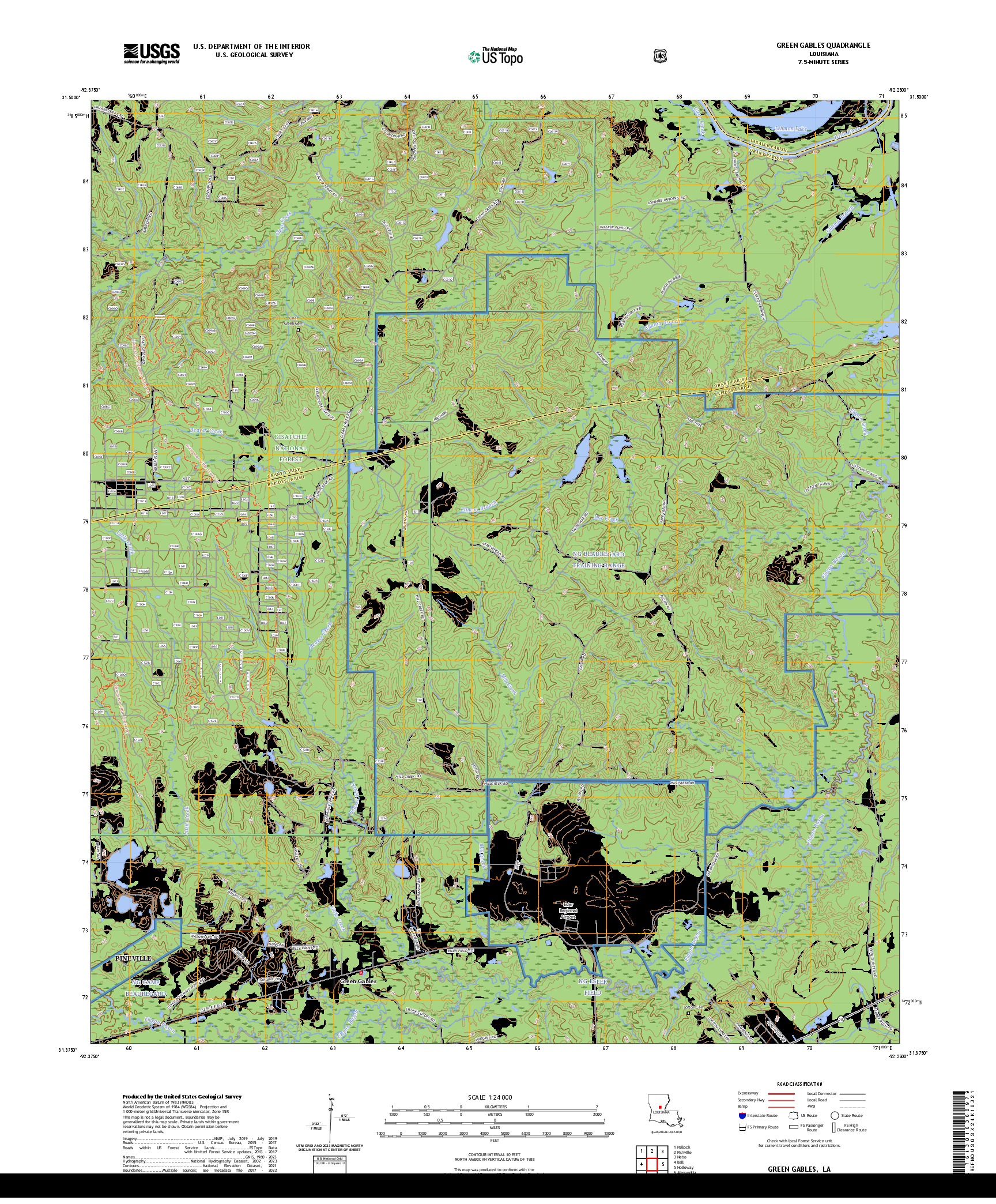US TOPO 7.5-MINUTE MAP FOR GREEN GABLES, LA