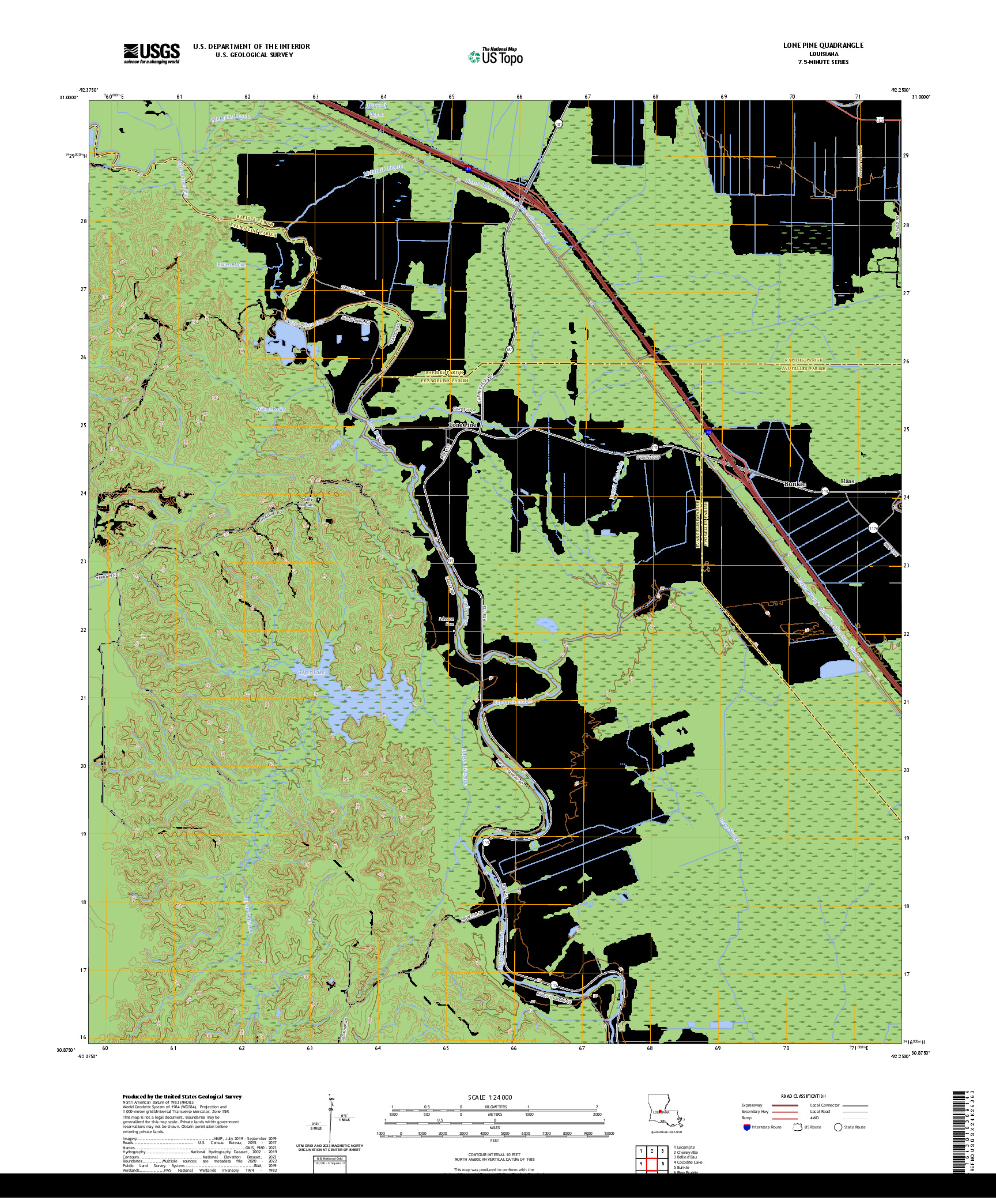 US TOPO 7.5-MINUTE MAP FOR LONE PINE, LA