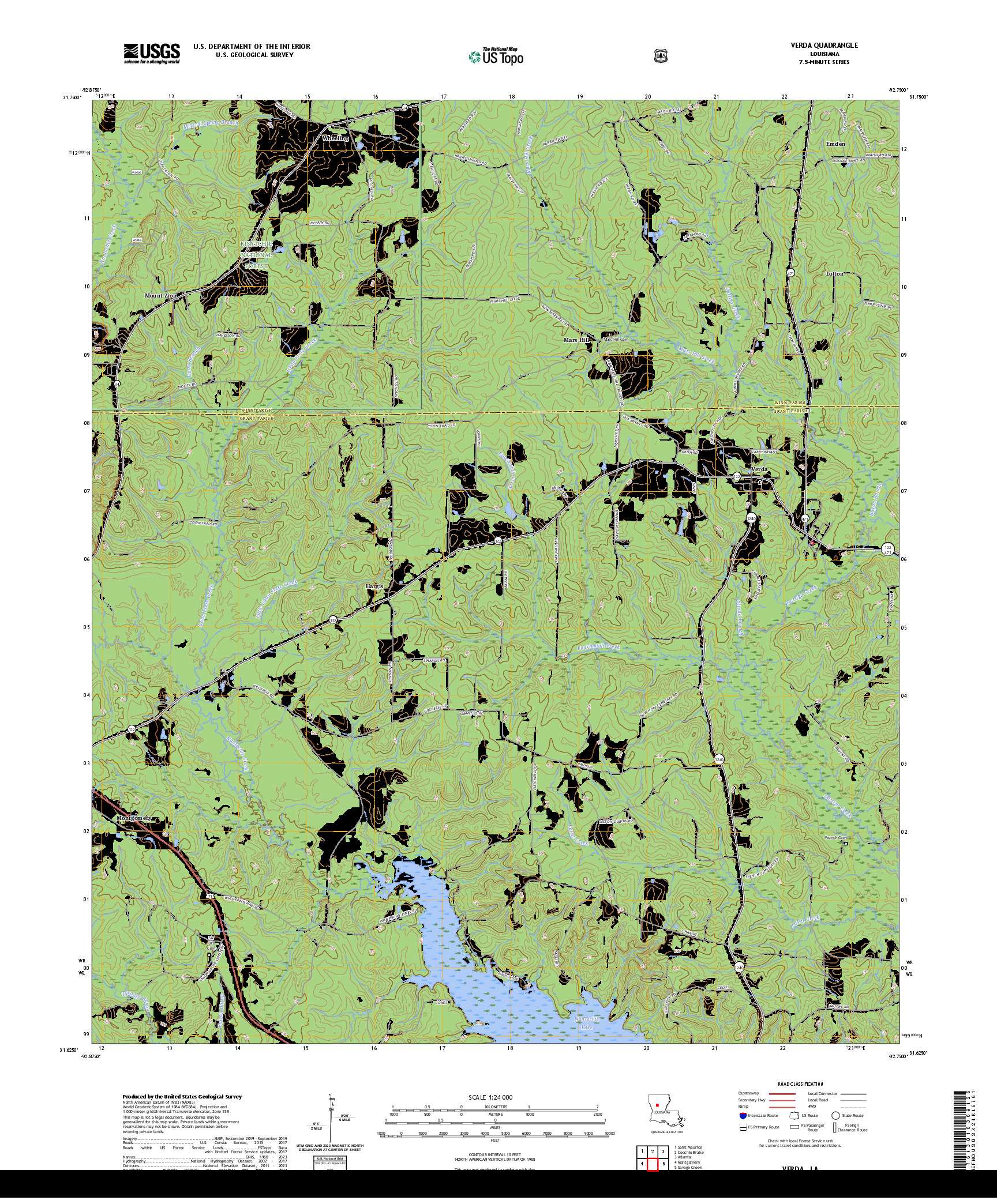 US TOPO 7.5-MINUTE MAP FOR VERDA, LA