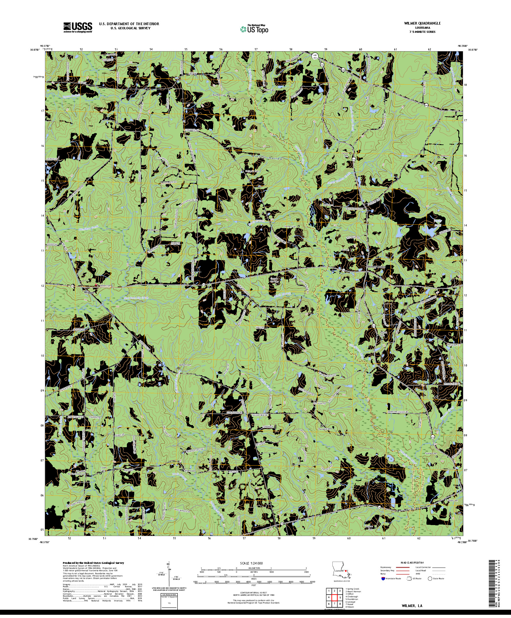 US TOPO 7.5-MINUTE MAP FOR WILMER, LA