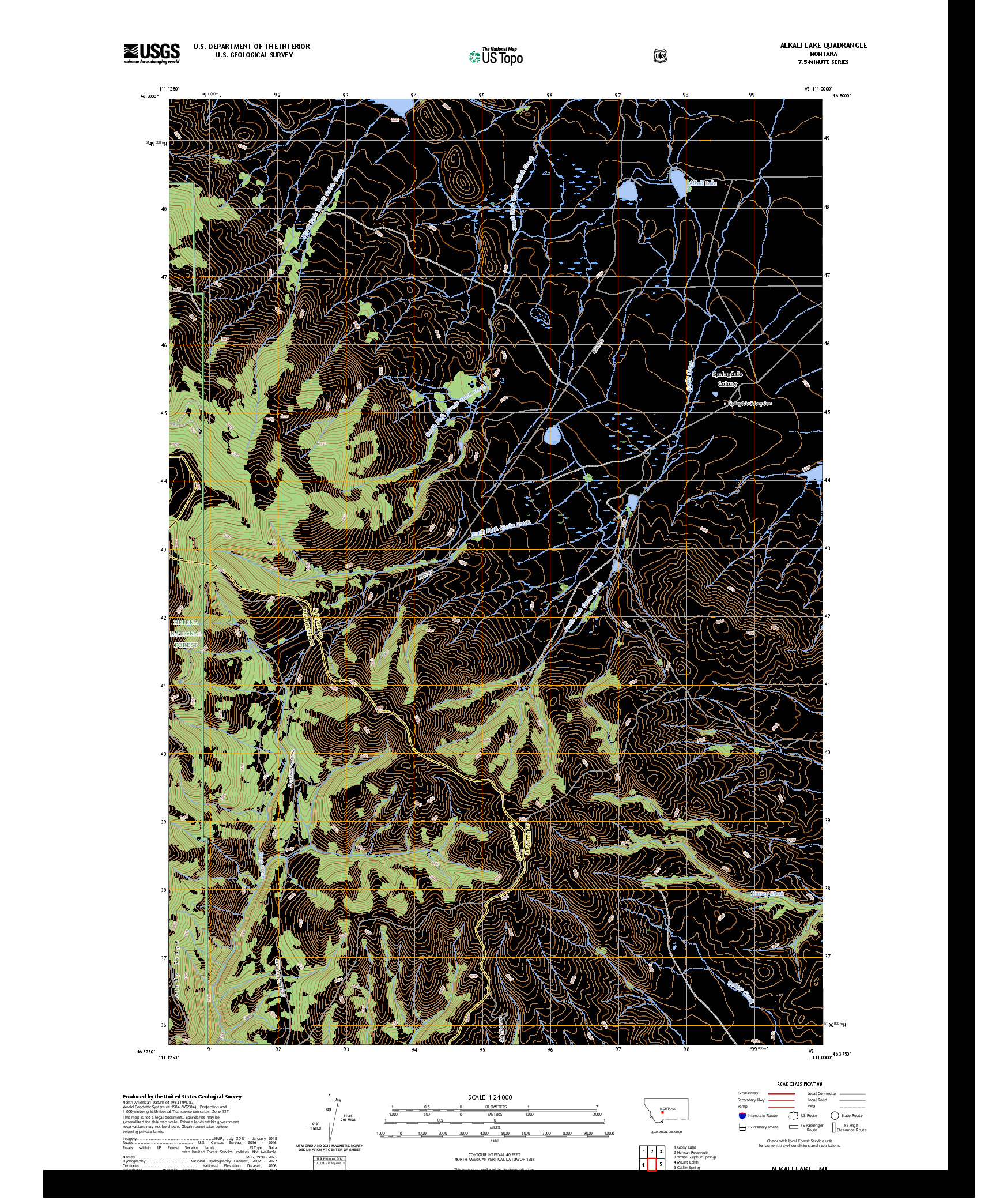 US TOPO 7.5-MINUTE MAP FOR ALKALI LAKE, MT