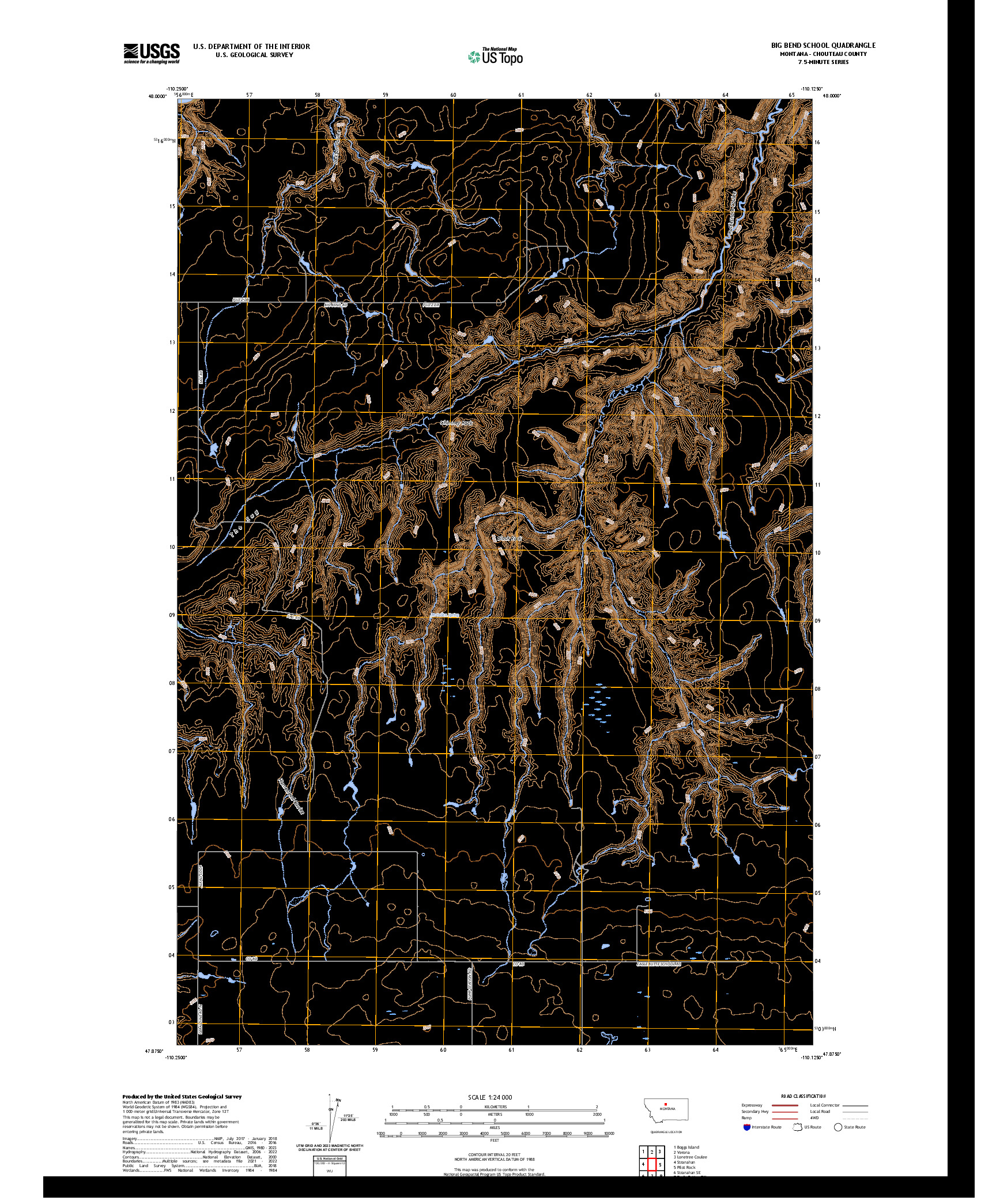 US TOPO 7.5-MINUTE MAP FOR BIG BEND SCHOOL, MT