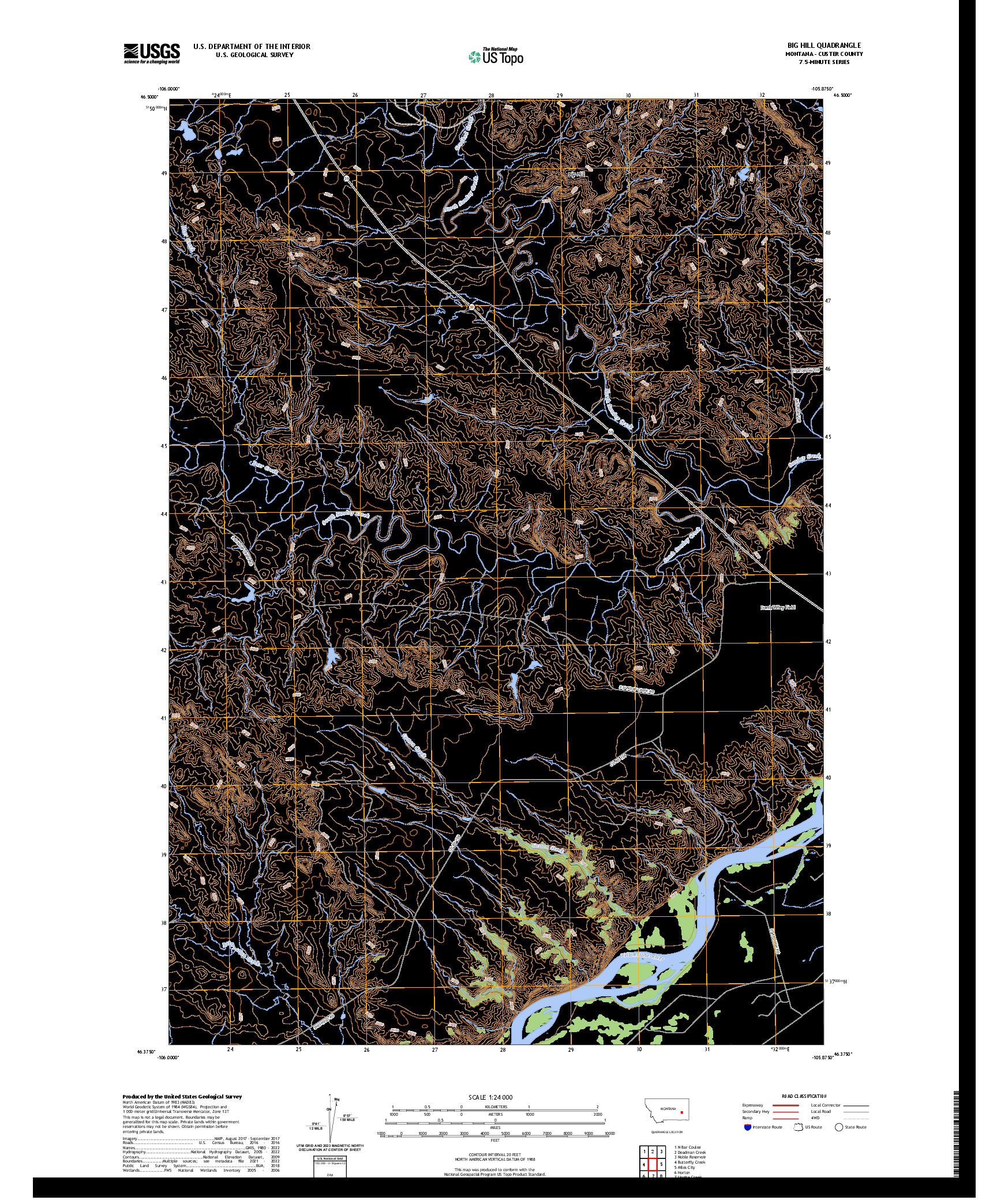 US TOPO 7.5-MINUTE MAP FOR BIG HILL, MT