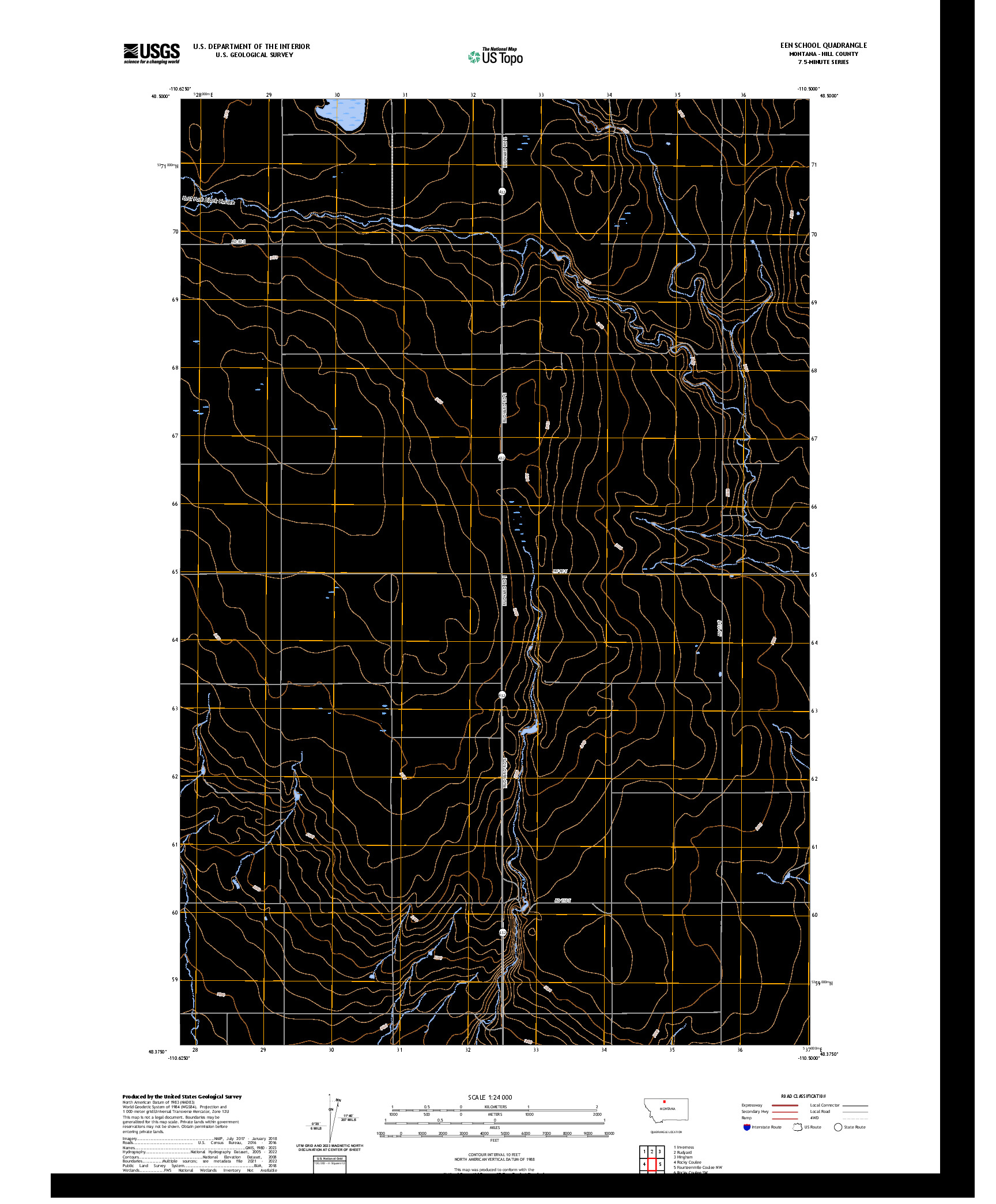 US TOPO 7.5-MINUTE MAP FOR EEN SCHOOL, MT