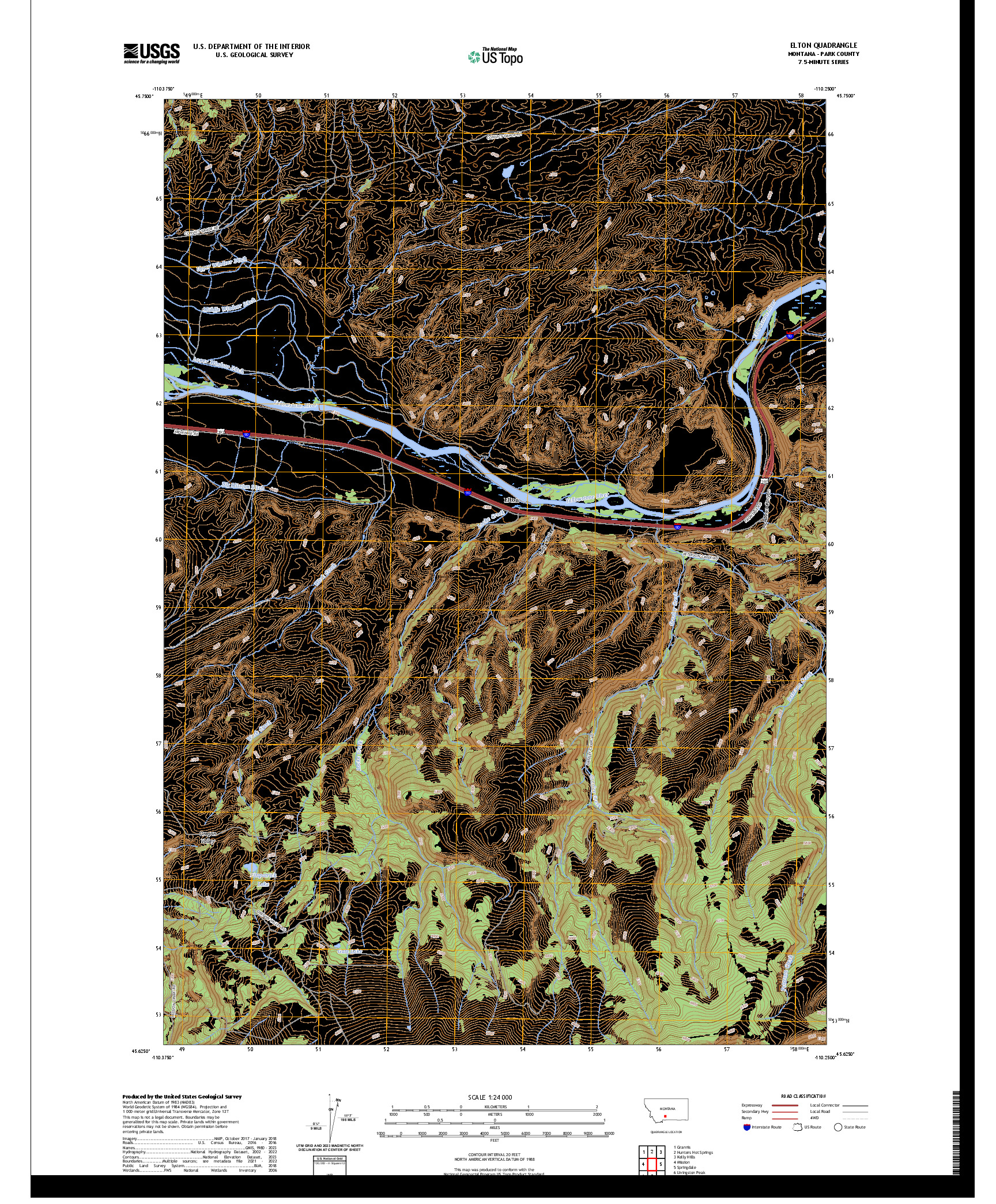 US TOPO 7.5-MINUTE MAP FOR ELTON, MT