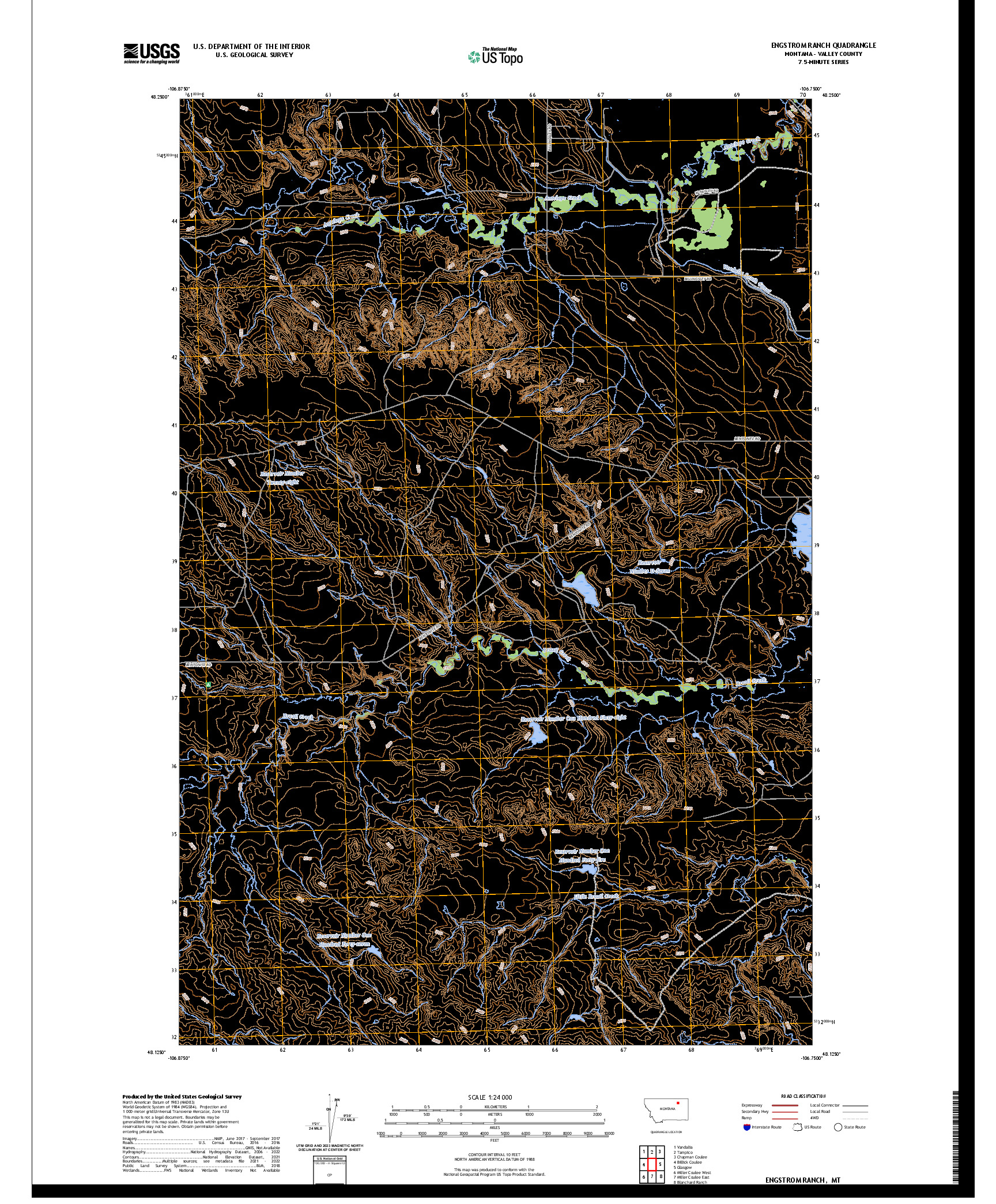 US TOPO 7.5-MINUTE MAP FOR ENGSTROM RANCH, MT