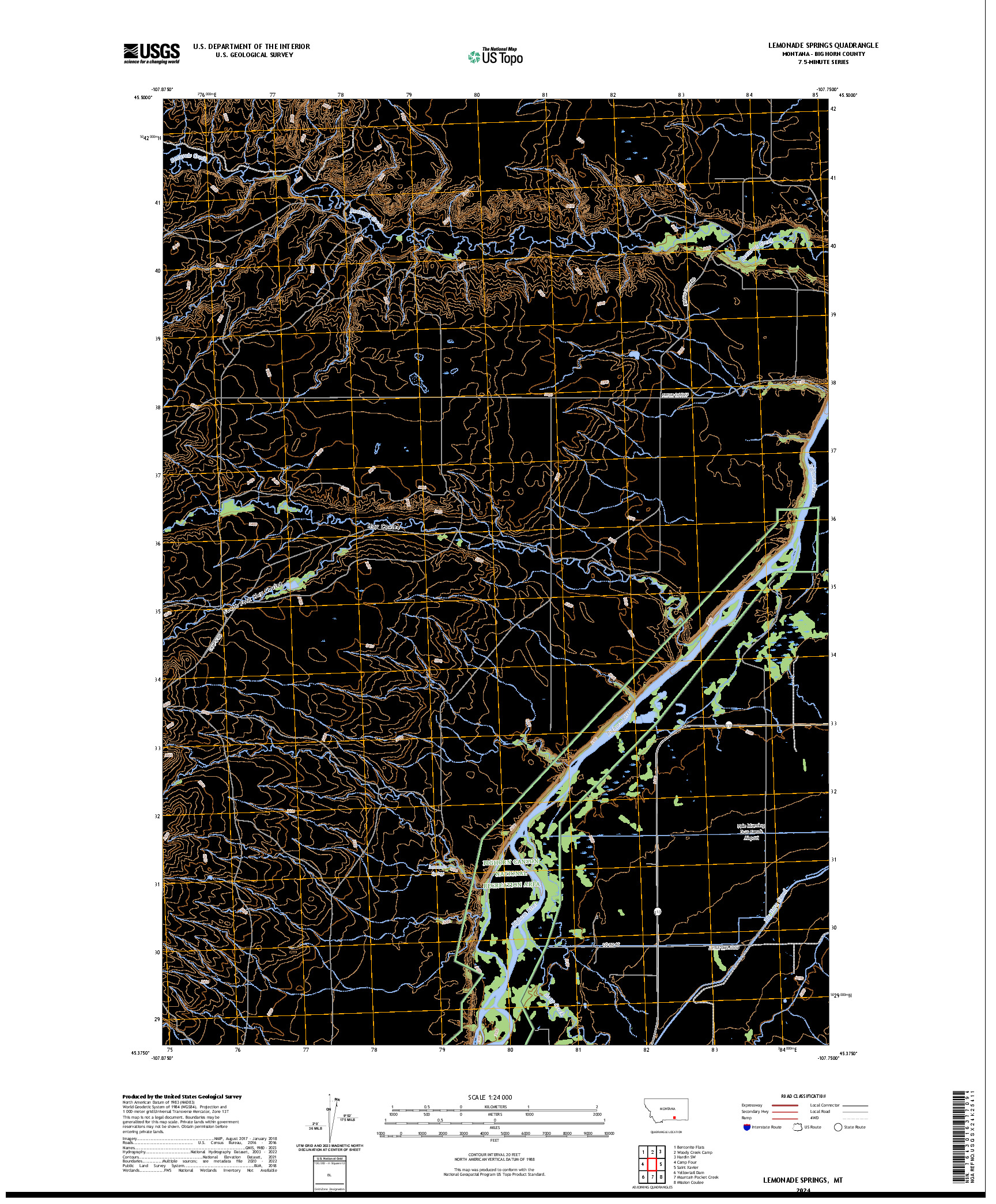 US TOPO 7.5-MINUTE MAP FOR LEMONADE SPRINGS, MT