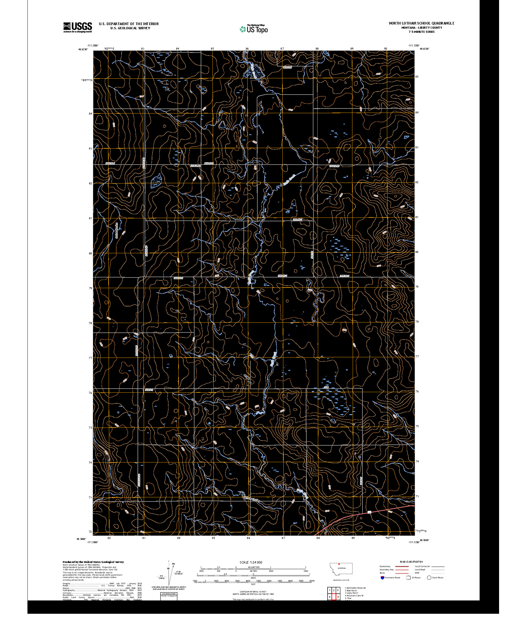 US TOPO 7.5-MINUTE MAP FOR NORTH LOTHAIR SCHOOL, MT