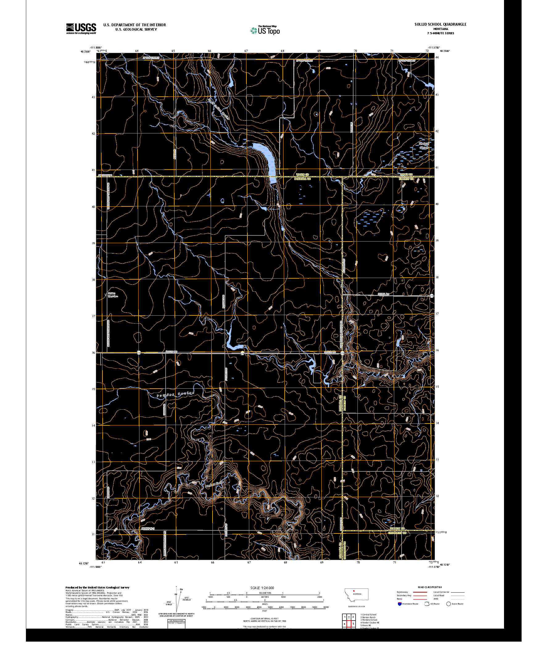 US TOPO 7.5-MINUTE MAP FOR SOLLID SCHOOL, MT