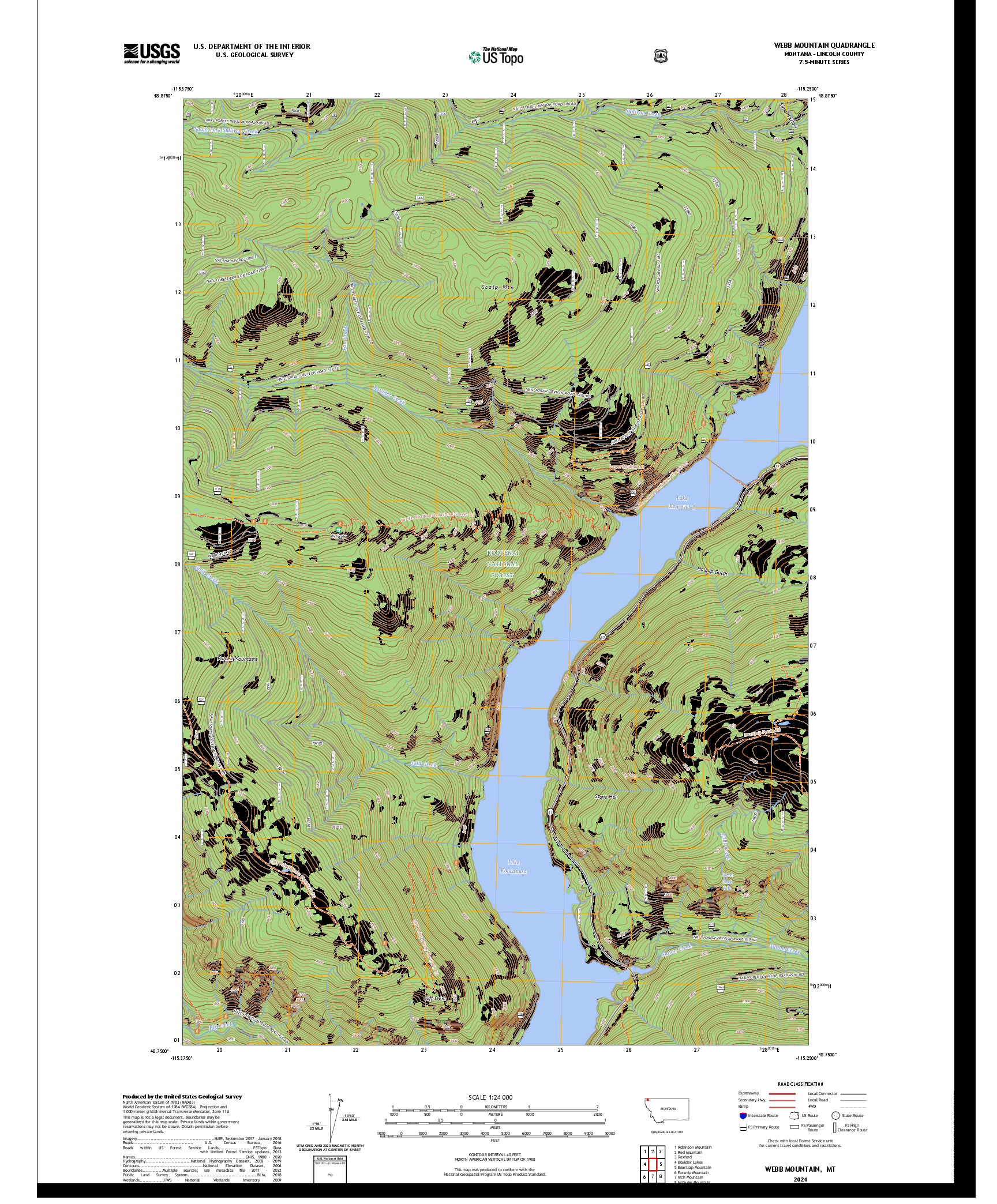 US TOPO 7.5-MINUTE MAP FOR WEBB MOUNTAIN, MT