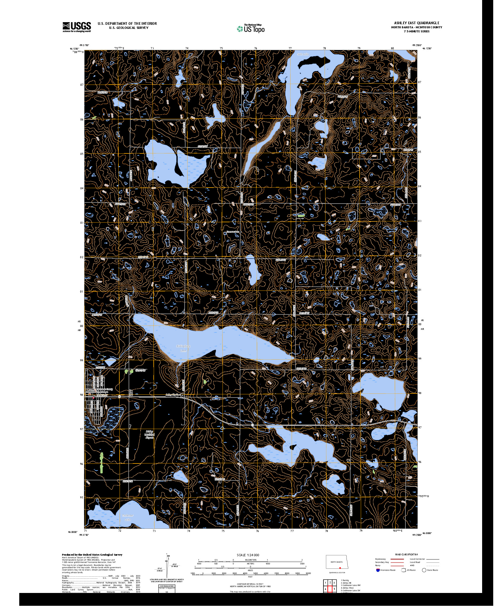 US TOPO 7.5-MINUTE MAP FOR ASHLEY EAST, ND