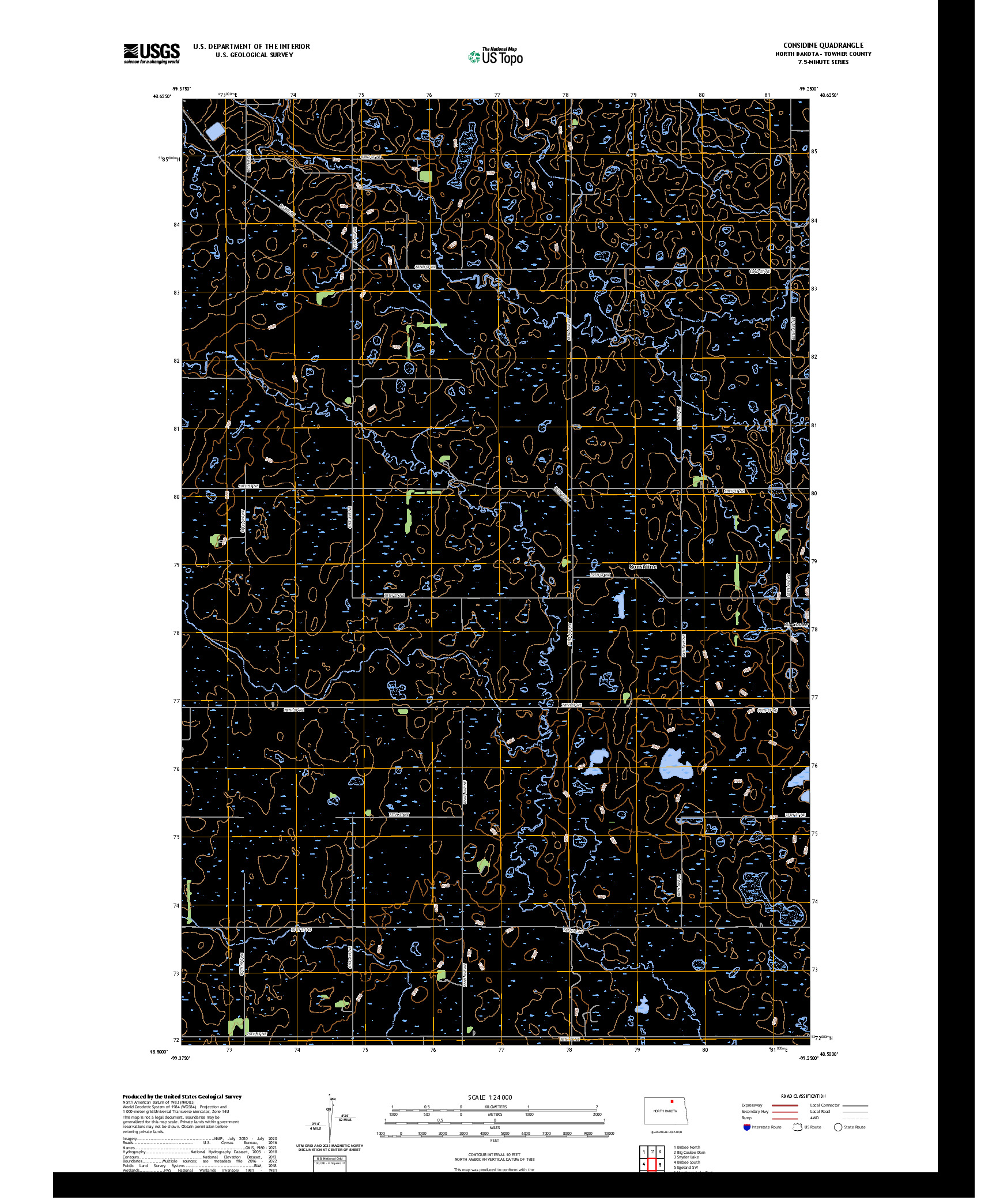 US TOPO 7.5-MINUTE MAP FOR CONSIDINE, ND