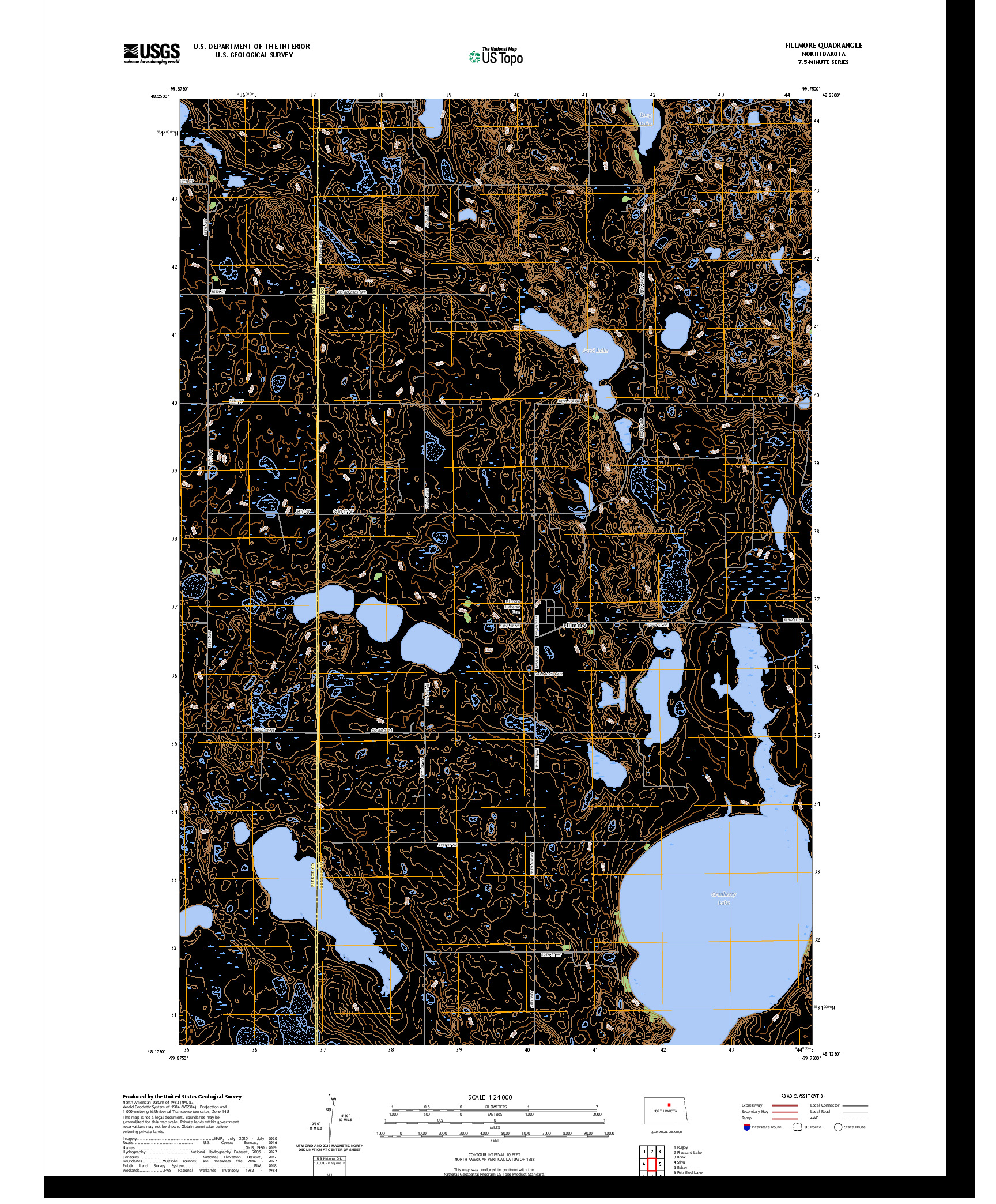 US TOPO 7.5-MINUTE MAP FOR FILLMORE, ND