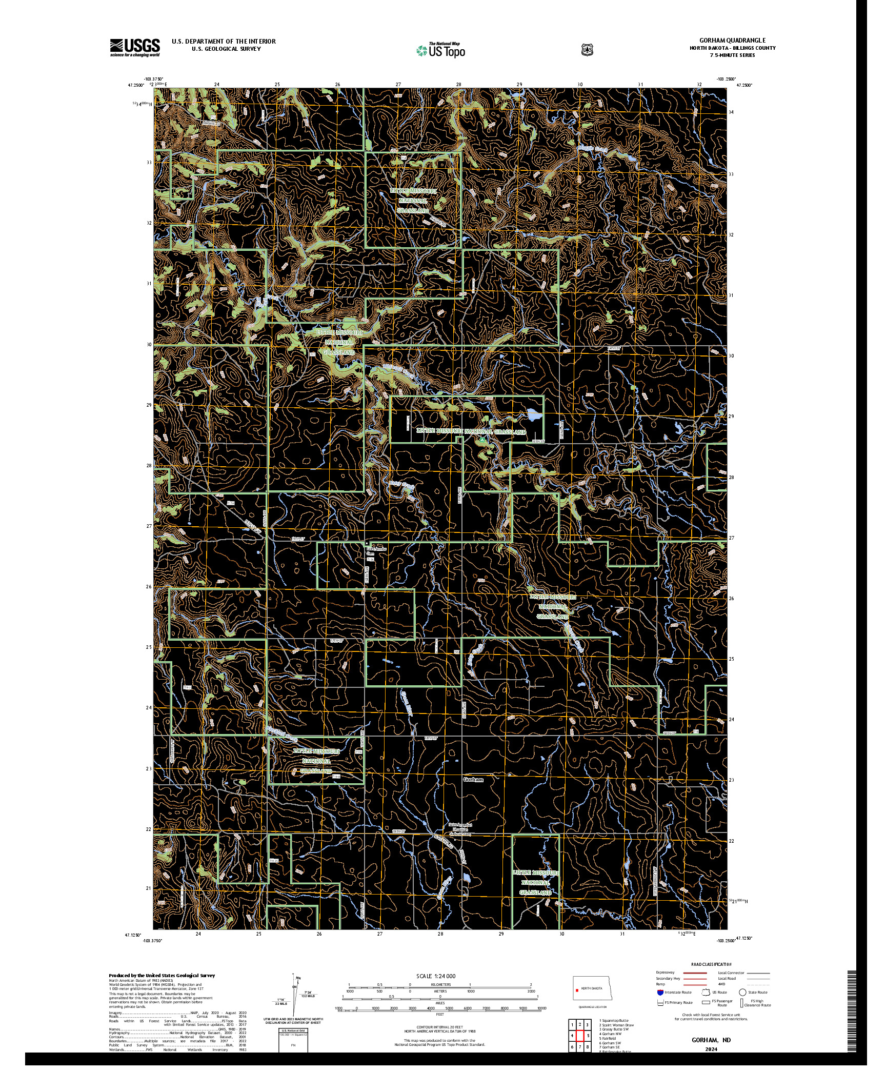 US TOPO 7.5-MINUTE MAP FOR GORHAM, ND
