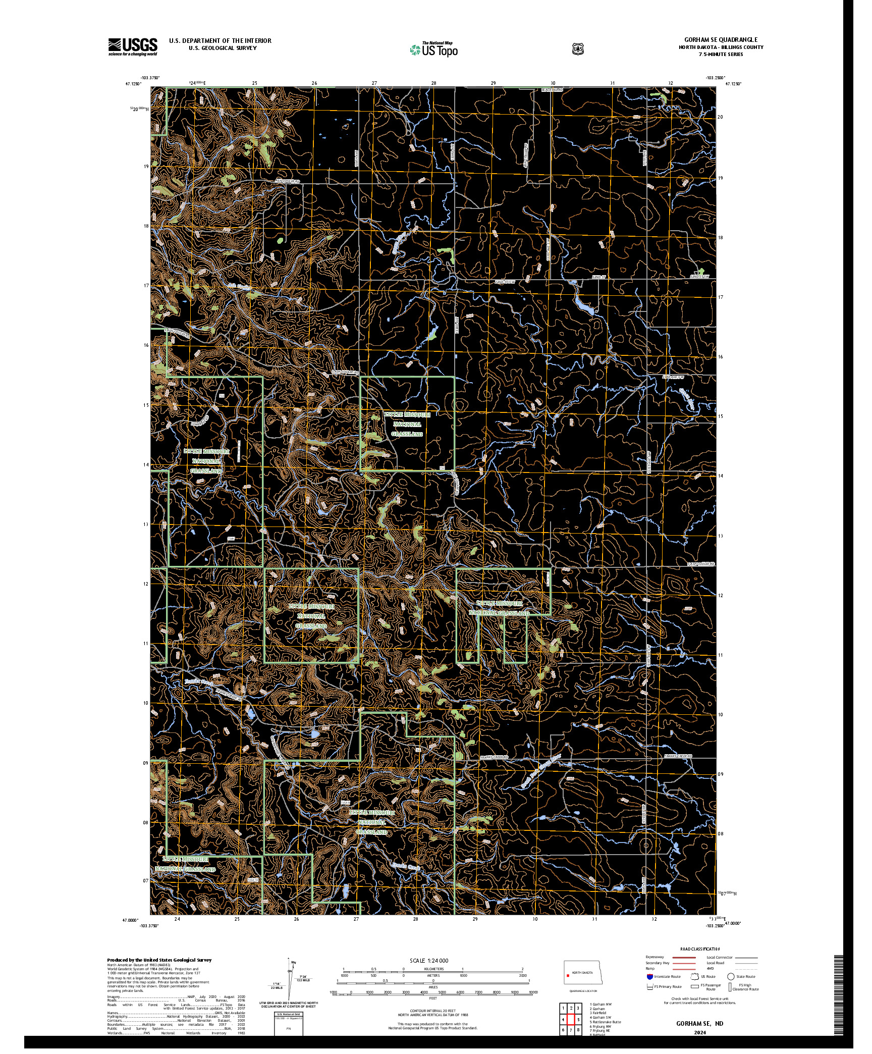 US TOPO 7.5-MINUTE MAP FOR GORHAM SE, ND
