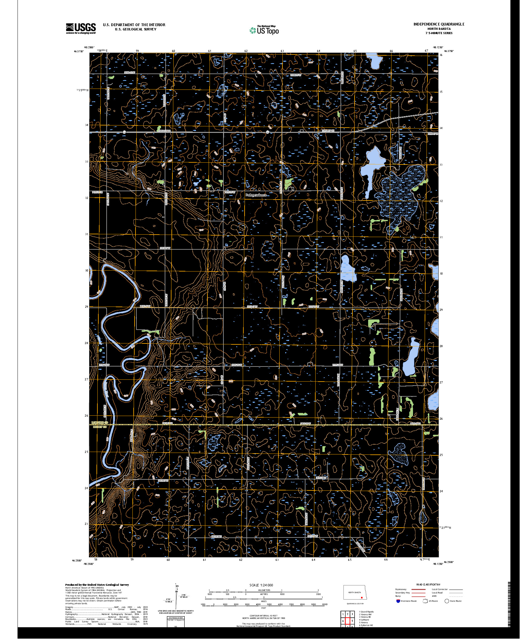 US TOPO 7.5-MINUTE MAP FOR INDEPENDENCE, ND