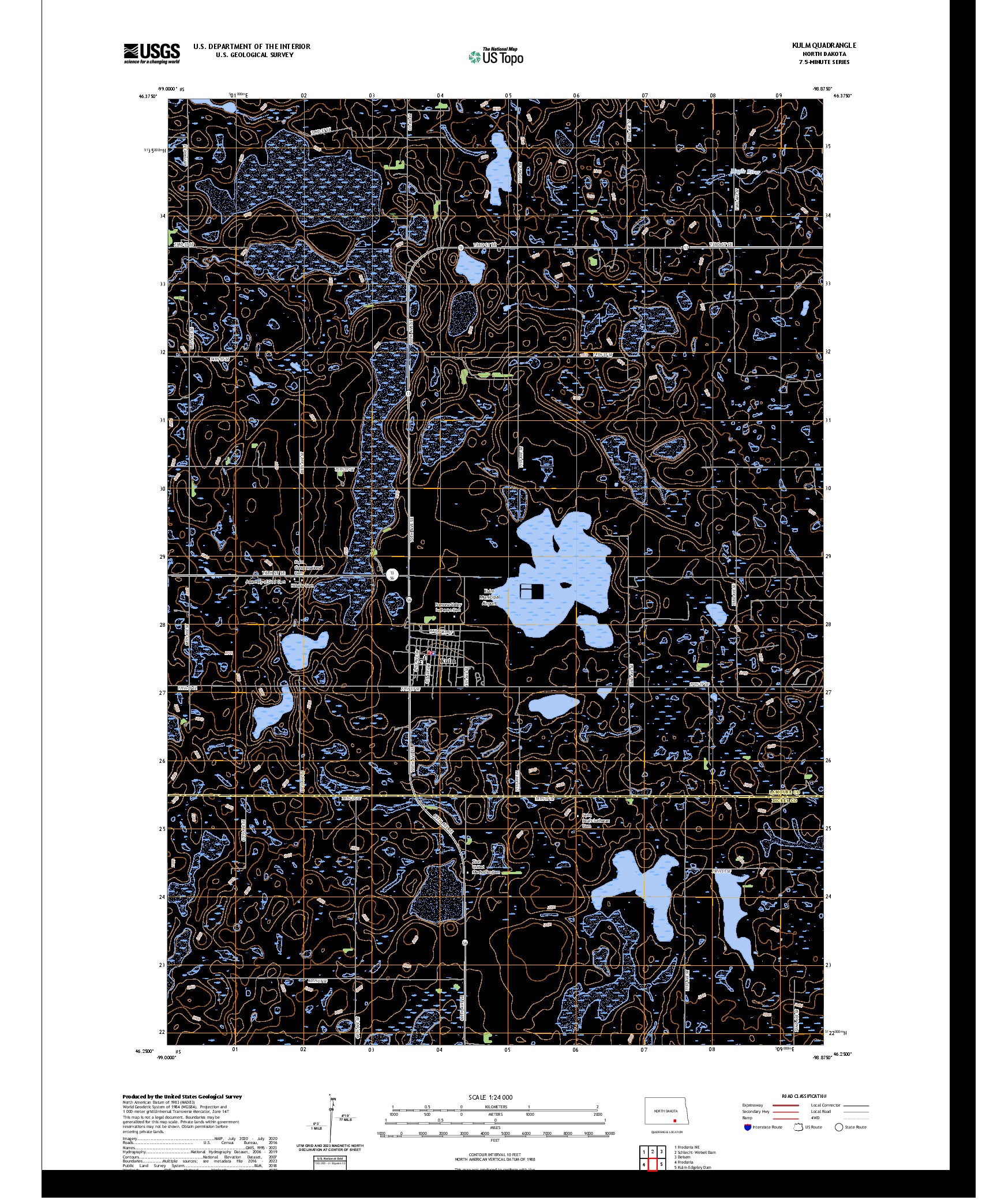 US TOPO 7.5-MINUTE MAP FOR KULM, ND