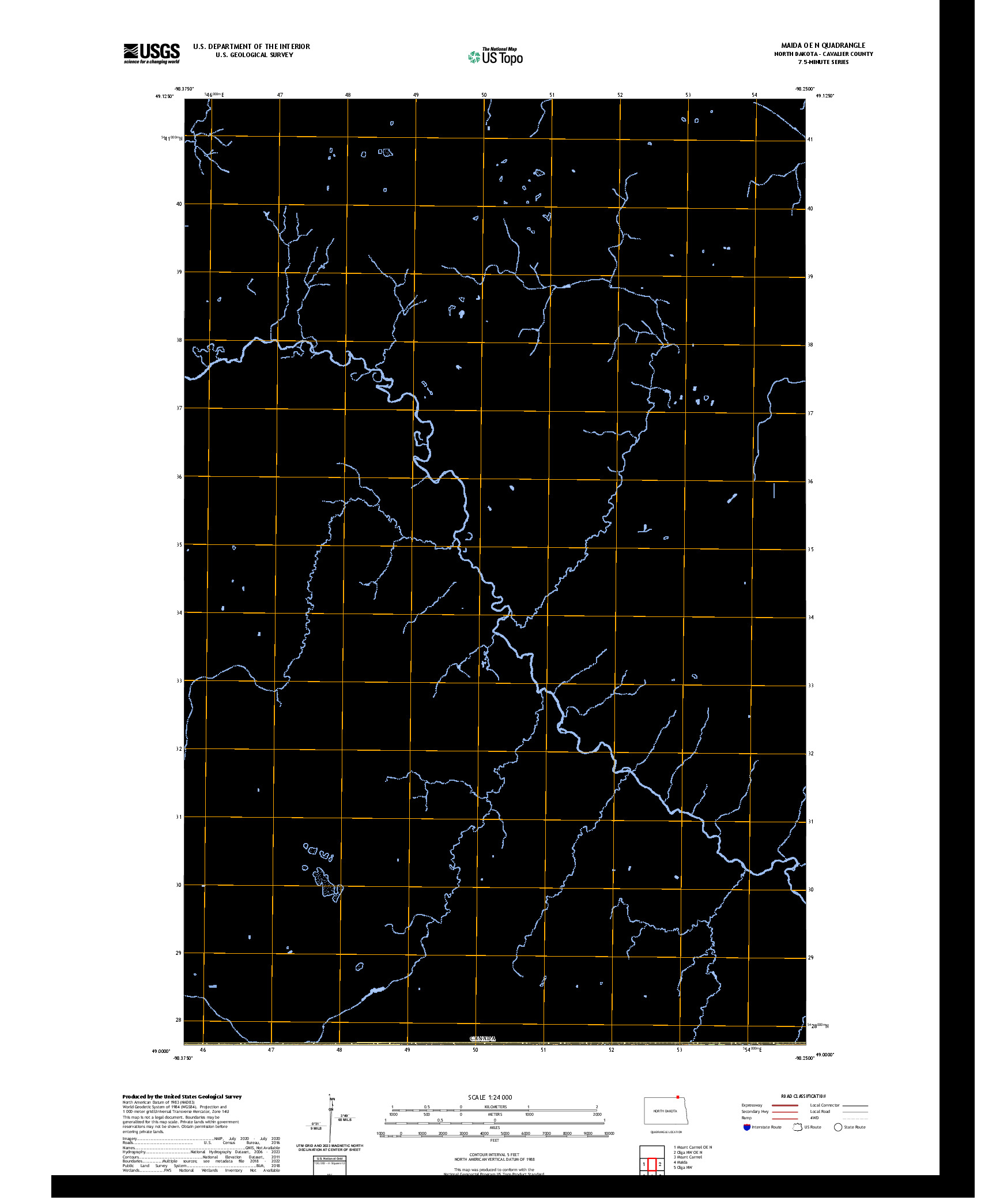 US TOPO 7.5-MINUTE MAP FOR MAIDA OE N, ND,MB