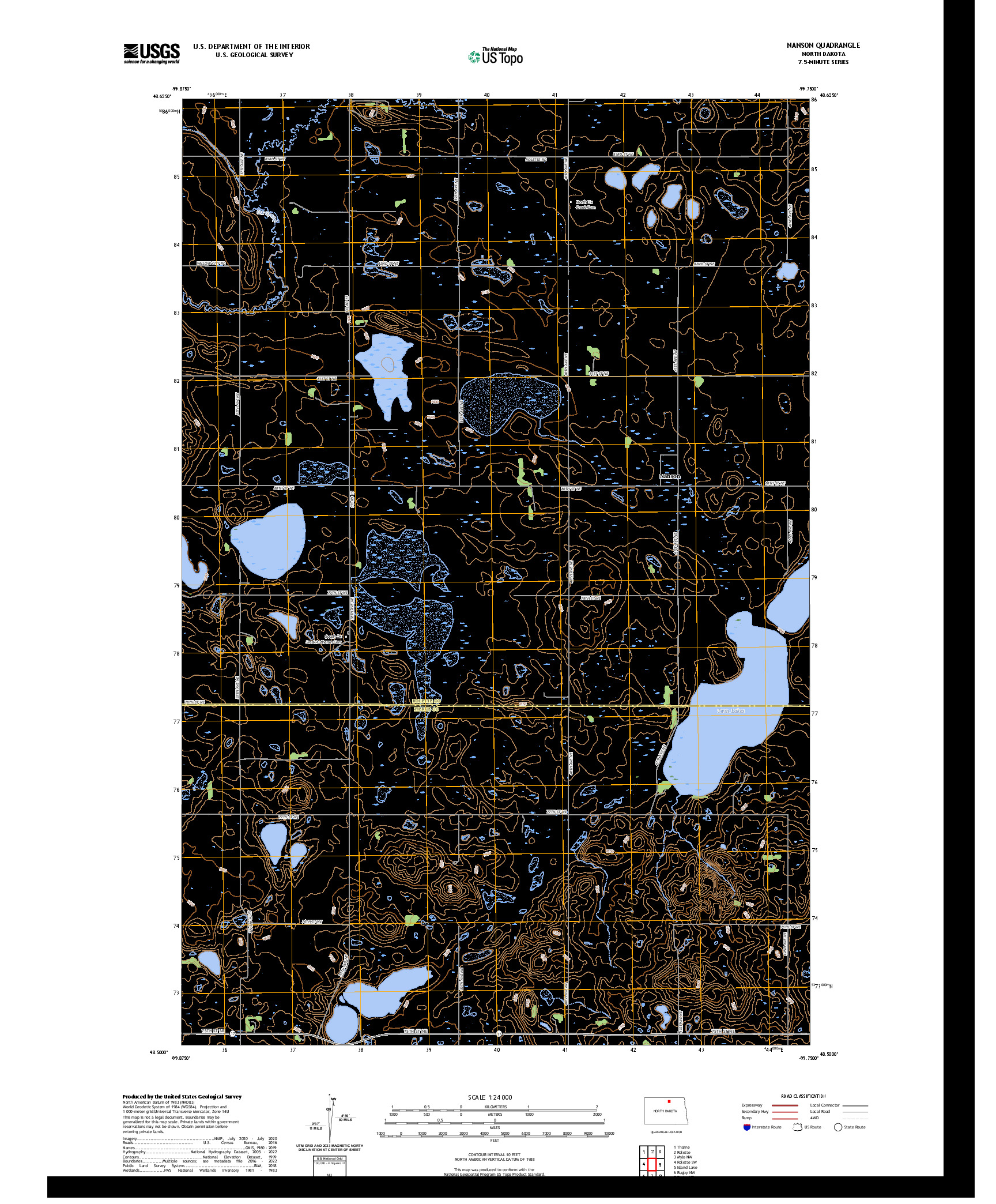 US TOPO 7.5-MINUTE MAP FOR NANSON, ND