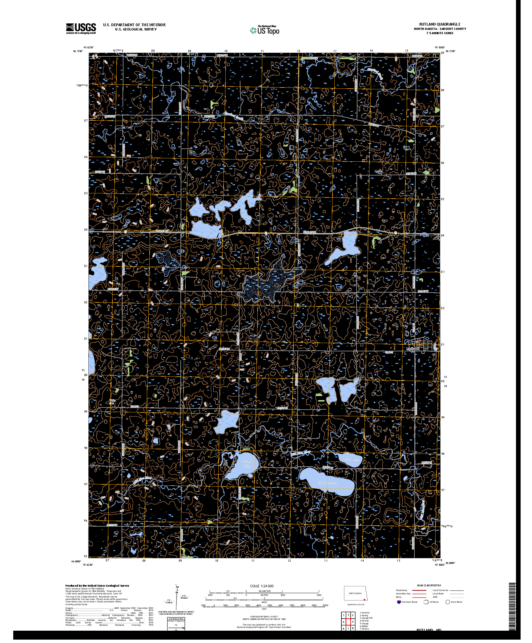 US TOPO 7.5-MINUTE MAP FOR RUTLAND, ND