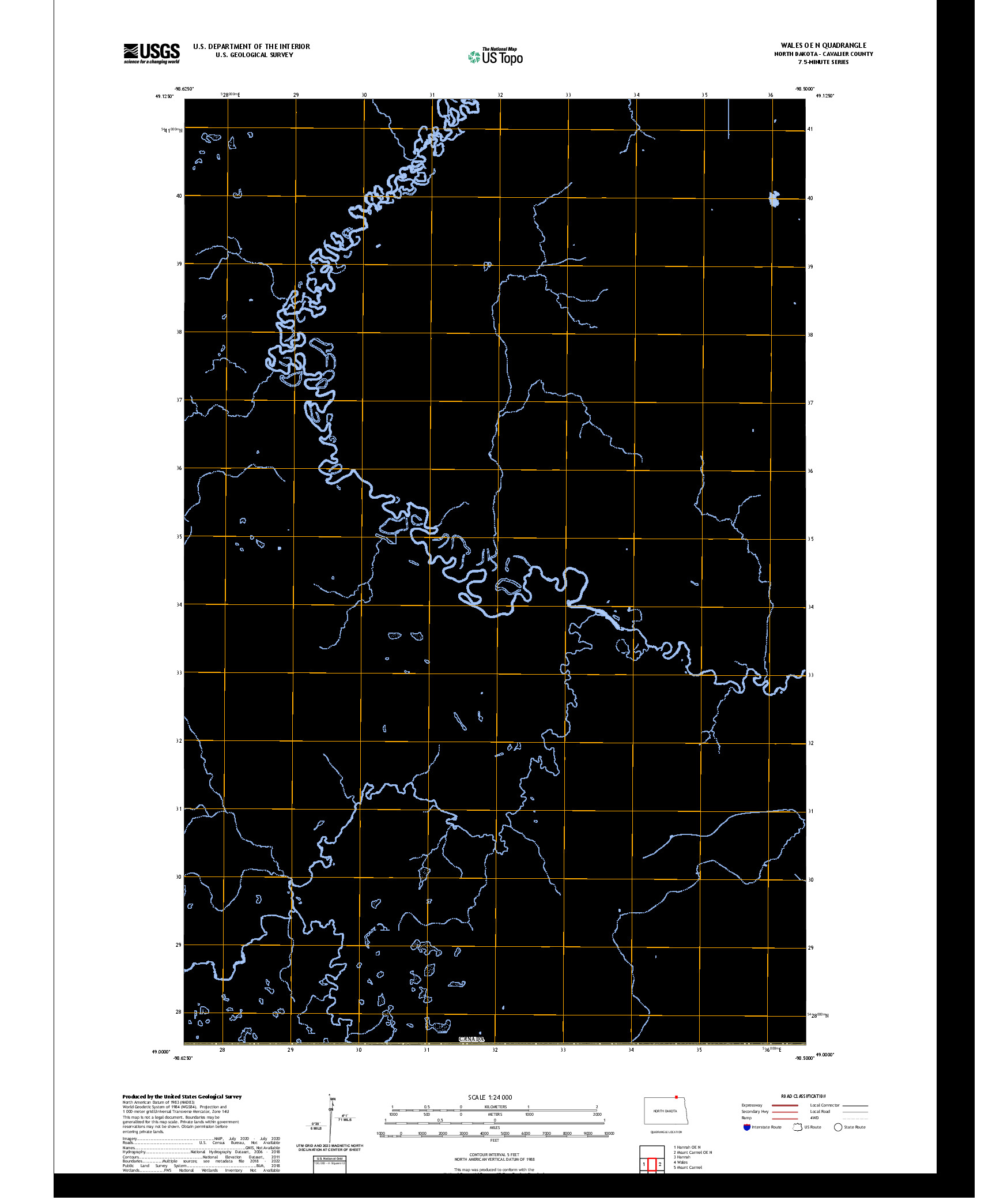 US TOPO 7.5-MINUTE MAP FOR WALES OE N, ND,MB