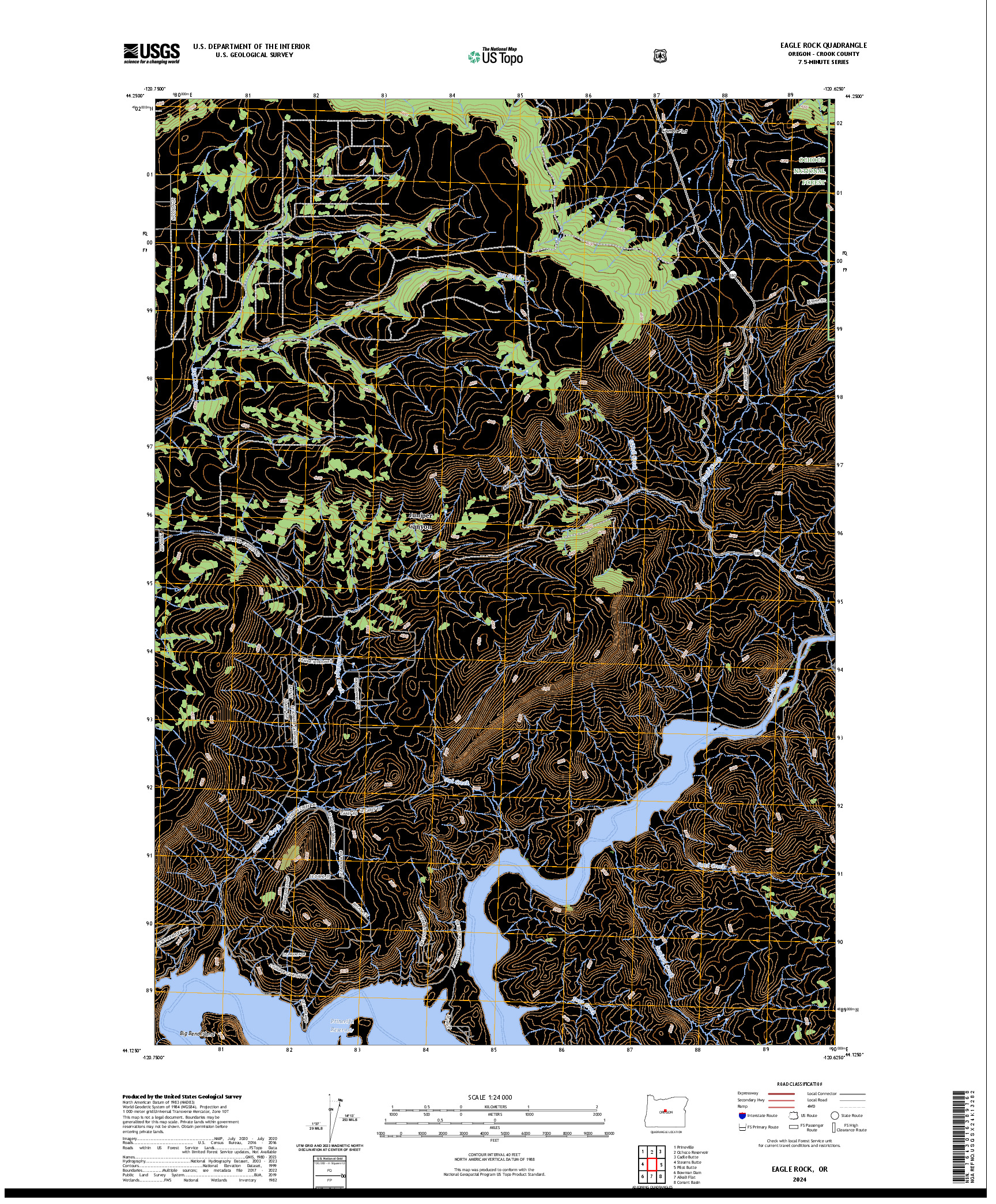 US TOPO 7.5-MINUTE MAP FOR EAGLE ROCK, OR